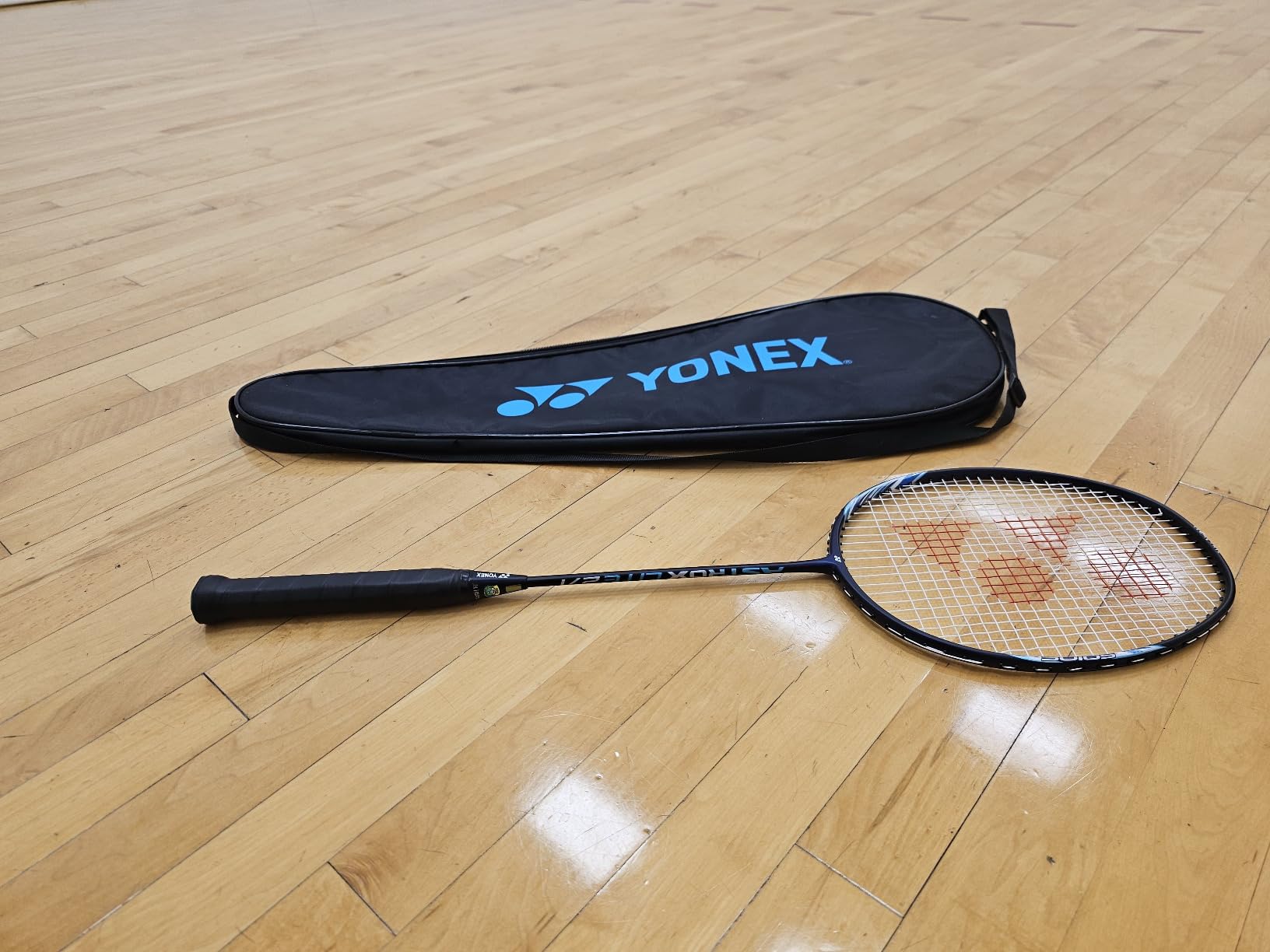 YONEX Astrox Smash Badminton Racket, Black/red customer photo 2