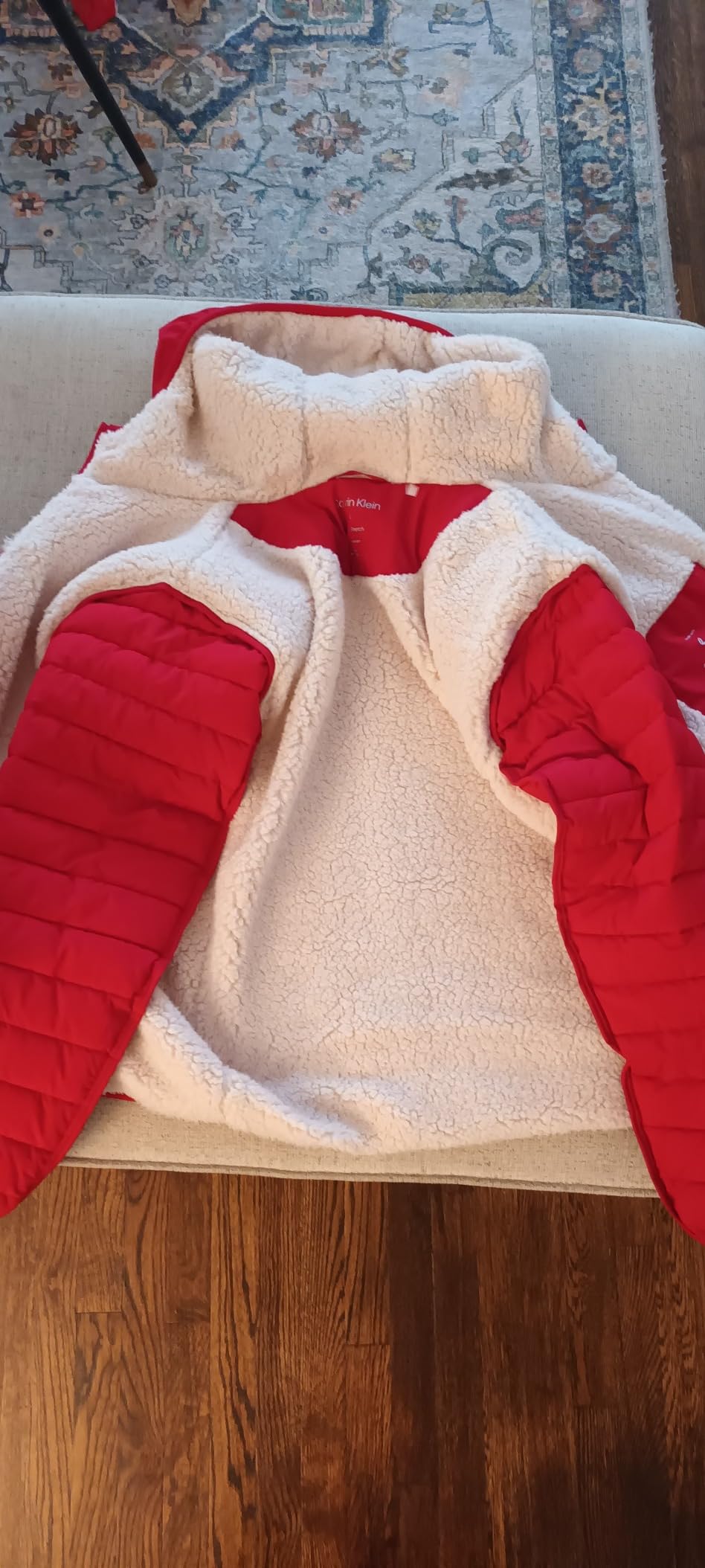 Calvin Klein Men's Lightweight Packable Down Jacket With Sherpa Lining customer photo 2