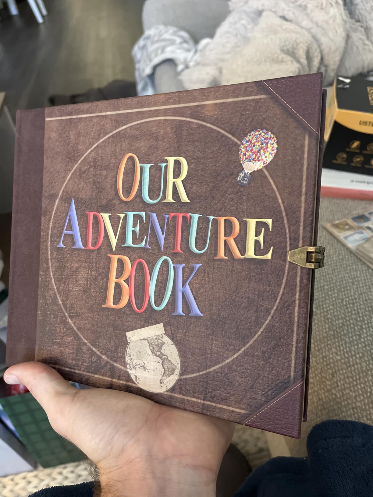 JIMBON Our Adventure Book Scrapbook Photo Album Retro Style Embossed Letter Cover Travel Diary Journal Scrap Book Kit For Couples, Memory Book For Anniversary Wedding customer photo 1