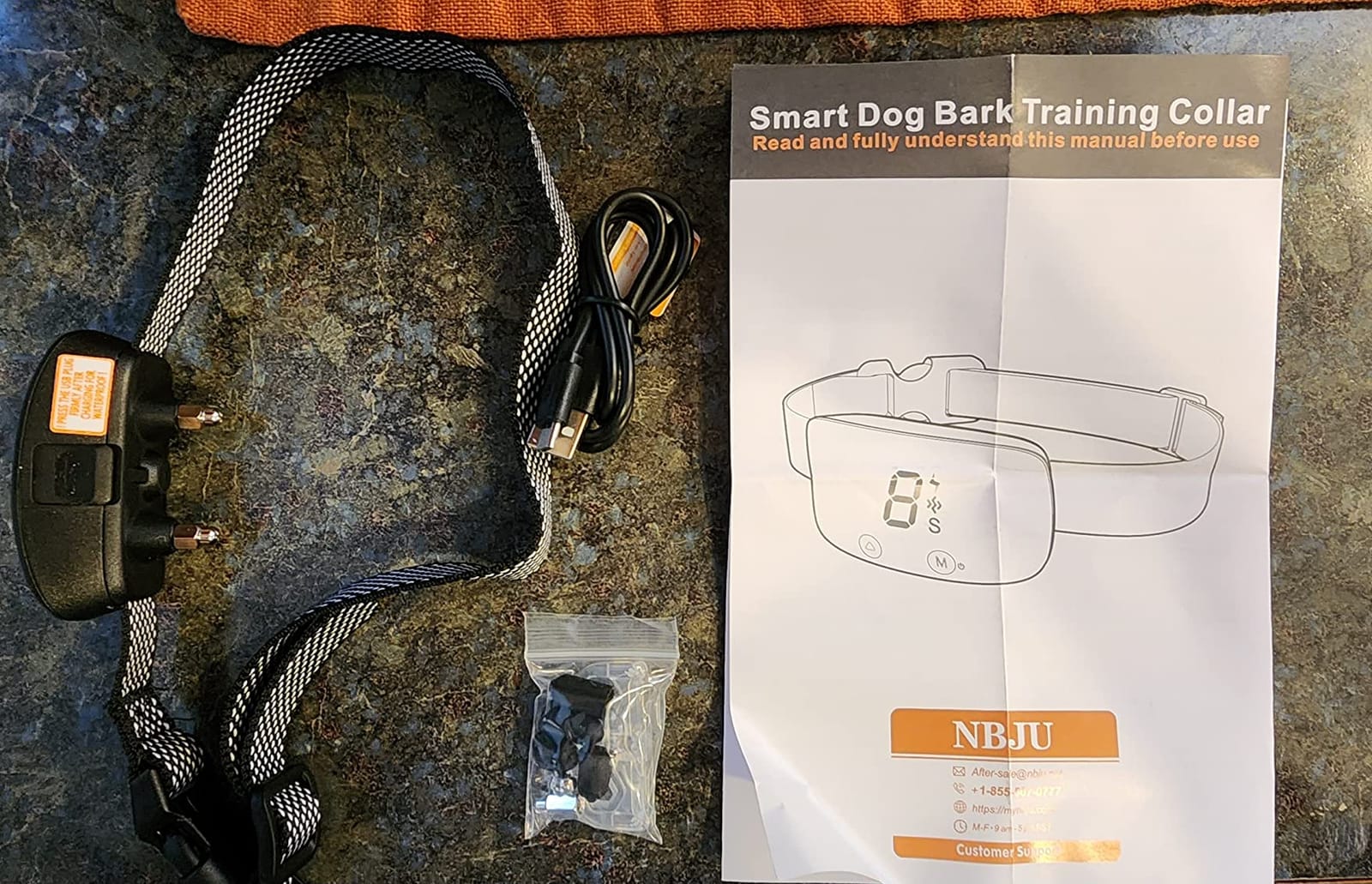 NBJU Bark Collar for Dogs, Rechargeable Anti Barking Training Collar with 7 Adjustable Sensitivity and Intensity Beep Vibration for Small Medium Large Dogs (Blackish Green) customer photo 1