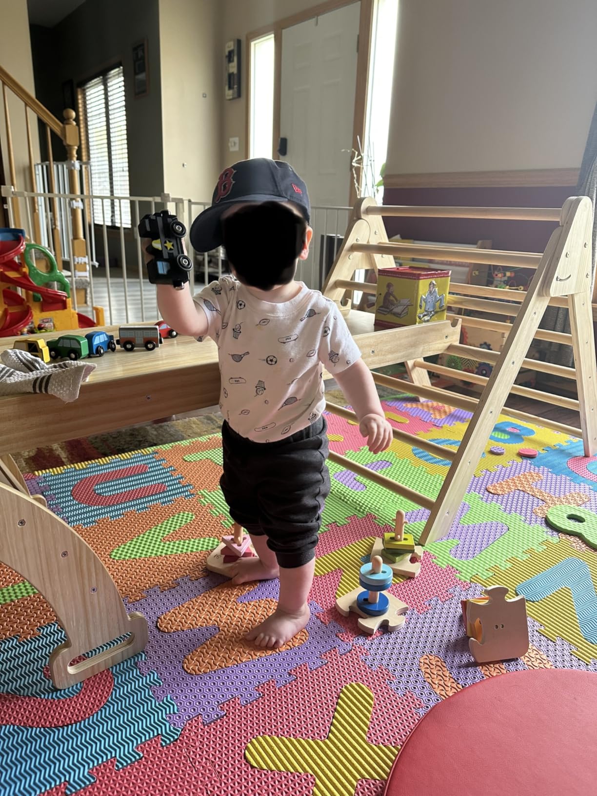 Avenlur 5-in-1 Pikler Triangle Set - Hazel Montessori Indoor Jungle Gym - Climbing Triangle, Waldorf Rocker, Toddler Indoor Climbing Toys, & Slide - Wooden Indoor Playground Playset, Ages 2-7 customer photo 2