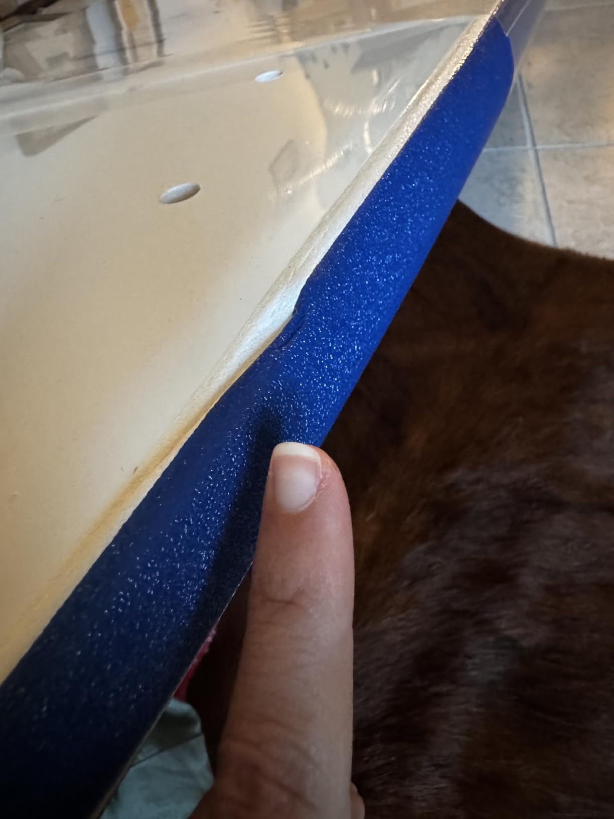 Wavestorm - Classic Soft Top Foam 7ft Surfboard Surfboard for Beginners and All Surfing Levels Complete Set Includes Leash and Multiple Fins Heat Laminated, Blue Pinline customer photo 1