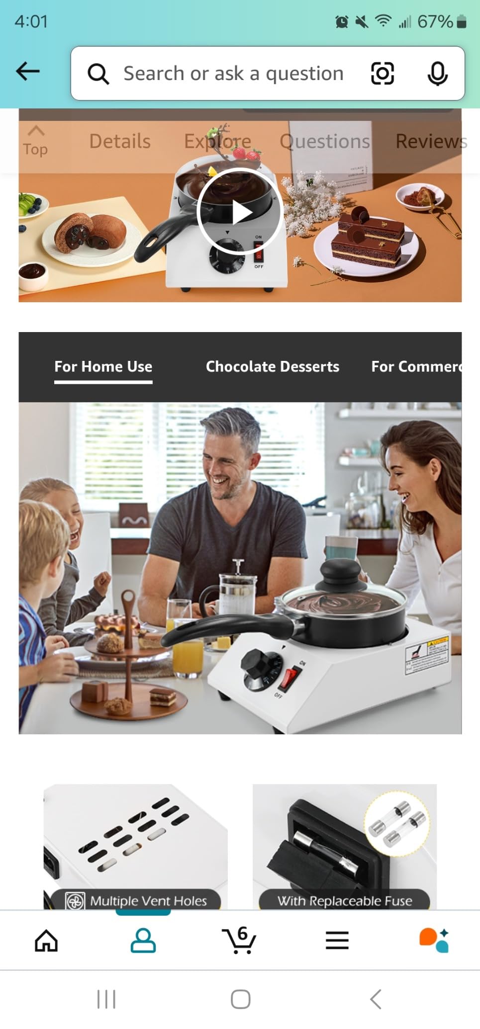 Dyna-Living Chocolate Melting Pot Dual-Pot Chocolate Tempering Machine | 80W Chocolate Melting Warmer for Chocolate & Candy Melting, Electric Chocolate Melter Pot, Diversion Nozzles Design customer photo 1