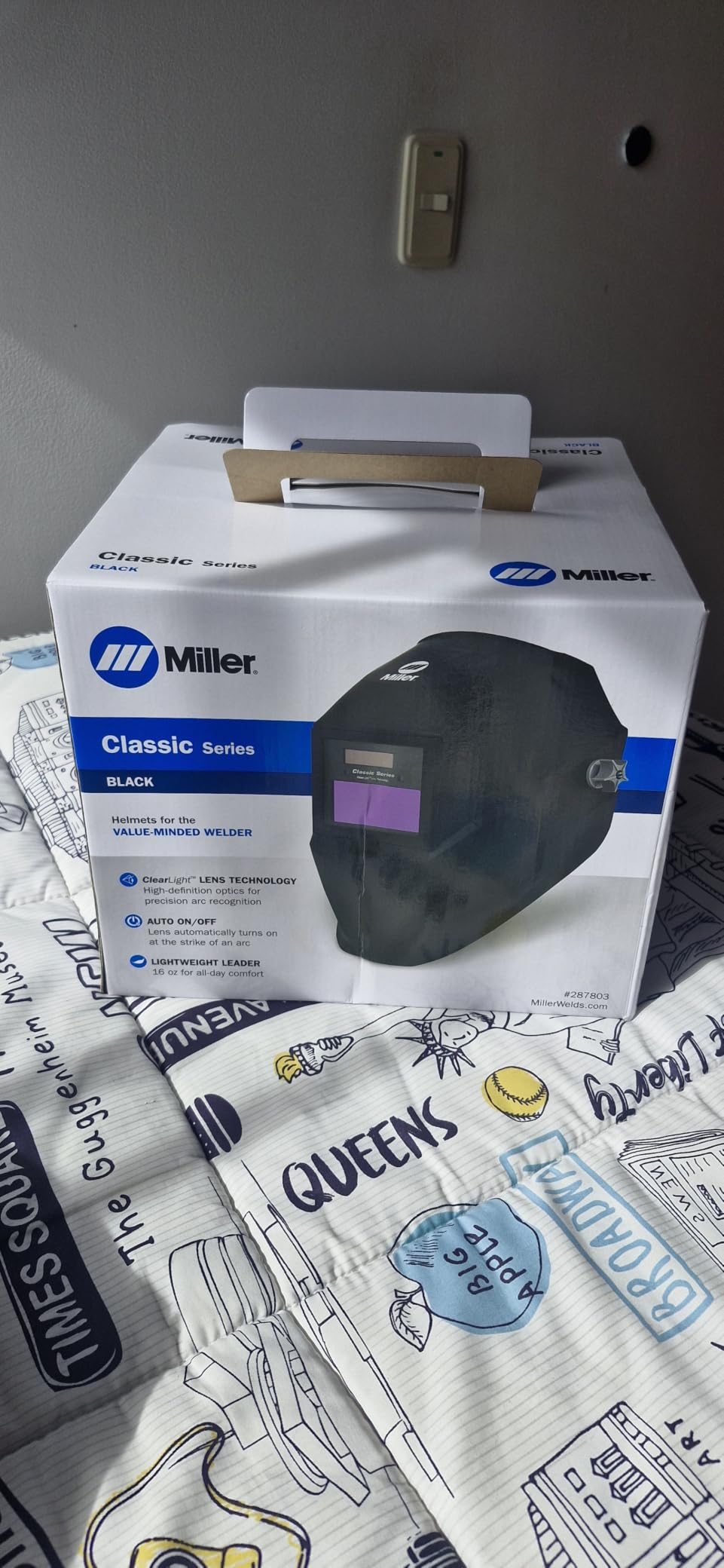 Miller Classic Series Welding Helmet, ClearLight, Shade 8-13, Black | For the value-minded welder; TIG/MIG; variable shade 8-13; HD optics; comfortable headgear customer photo 2