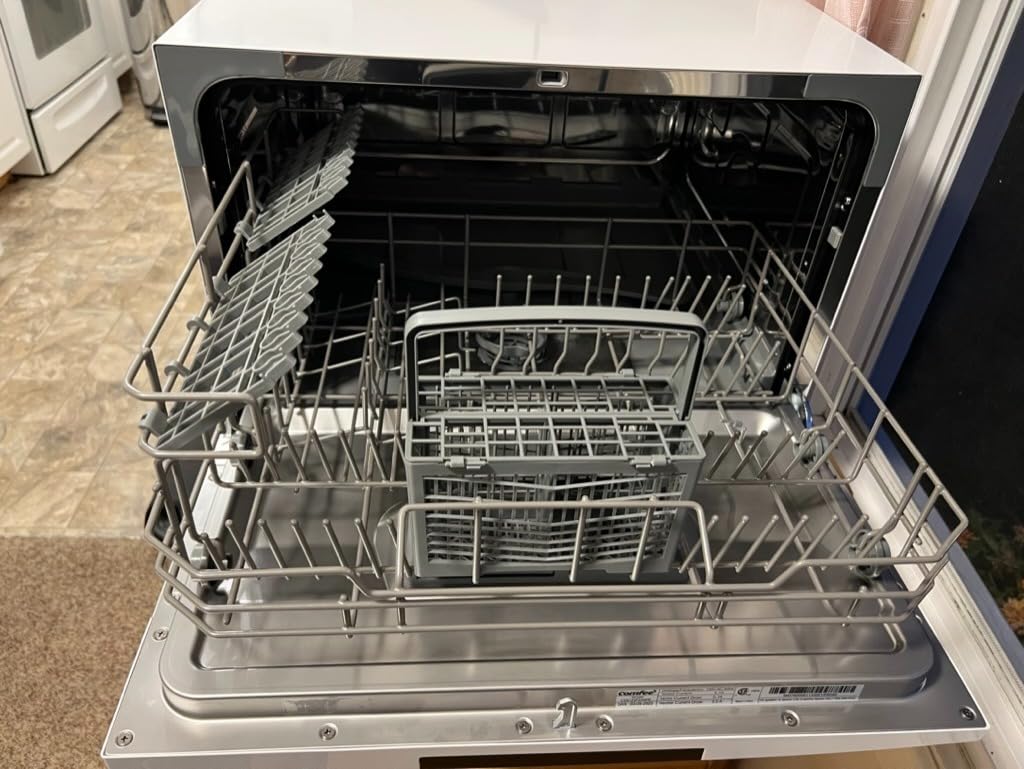COMFEE' Countertop Dishwasher Portable, 6 Place Settings, Energy Star | 8 Washing Programs for RVs, Dorm & Apartment, Speed, Baby-Care, ECO & Glass, Quiet, White, Space-saving Design customer photo 1