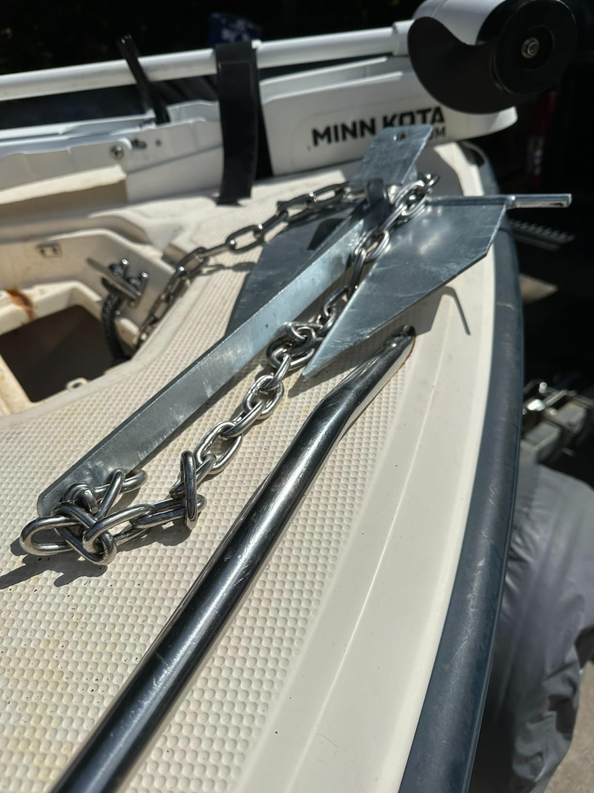 Boat Anchor Kit with Rope and Chain, Heavy Duty Fluke Anchor for Boats | Hot Dip Galvanized Steel, Pontoon Sailboat Fishing Deck, Multiple Sizes, Better Boat customer photo 2