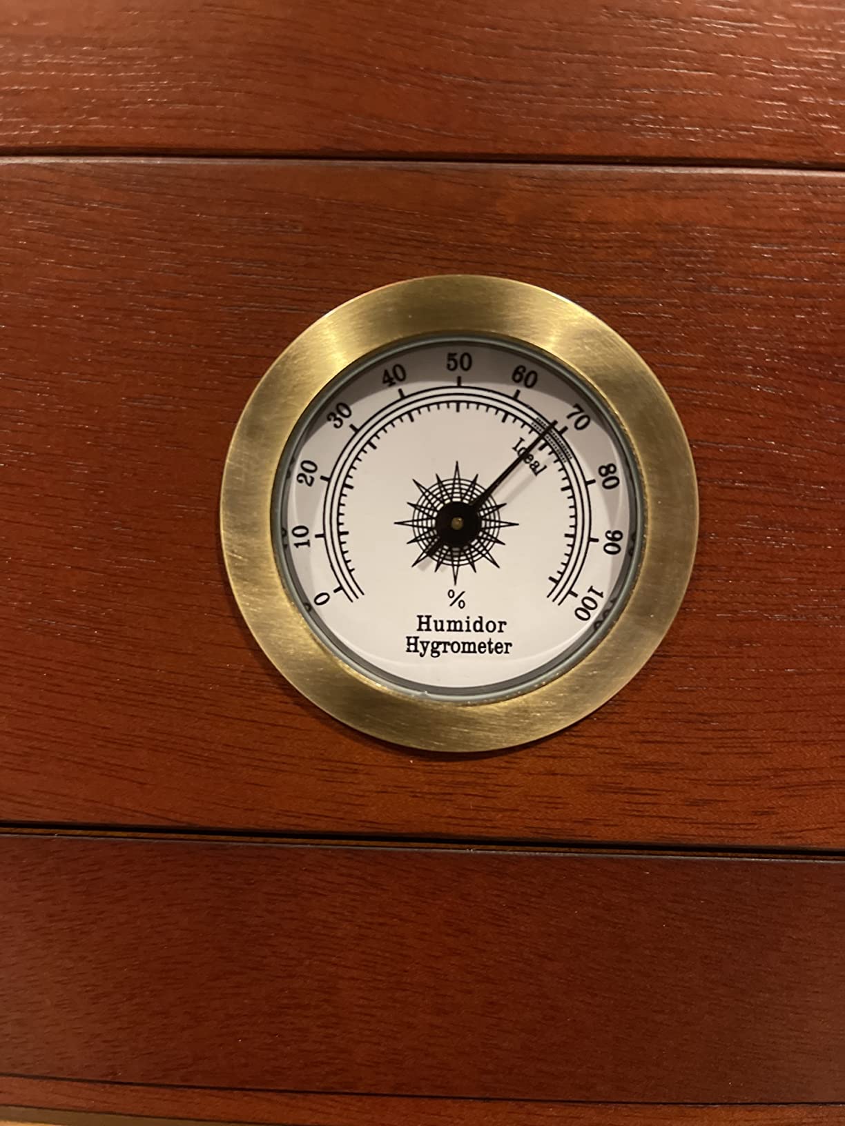 COOL KNIGHT Cigar Humidor with Front Hygrometer, Humidifier and Accessory Drawers - Tempered Glass Top Cigar Humidor Box - Spanish Cedar - Holds 20-35 Cigars customer photo 2