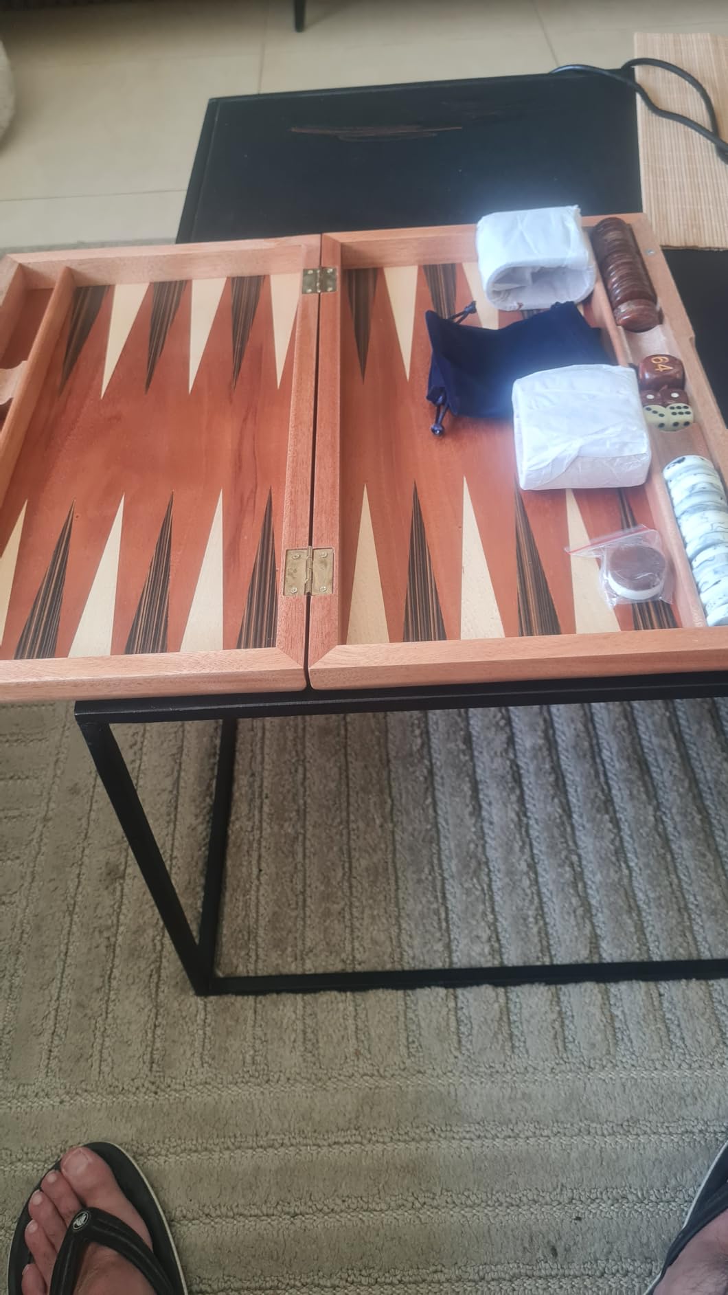 Pointworks 17 Inch Backgammon Sets for Adults. Beautiful Wood Inlaid Backgammon Board Game Set with Unique Checkers & Dice. Large Back Gammon Game Sets Travel Size for 2 Players Nardi or Tavla customer photo 1