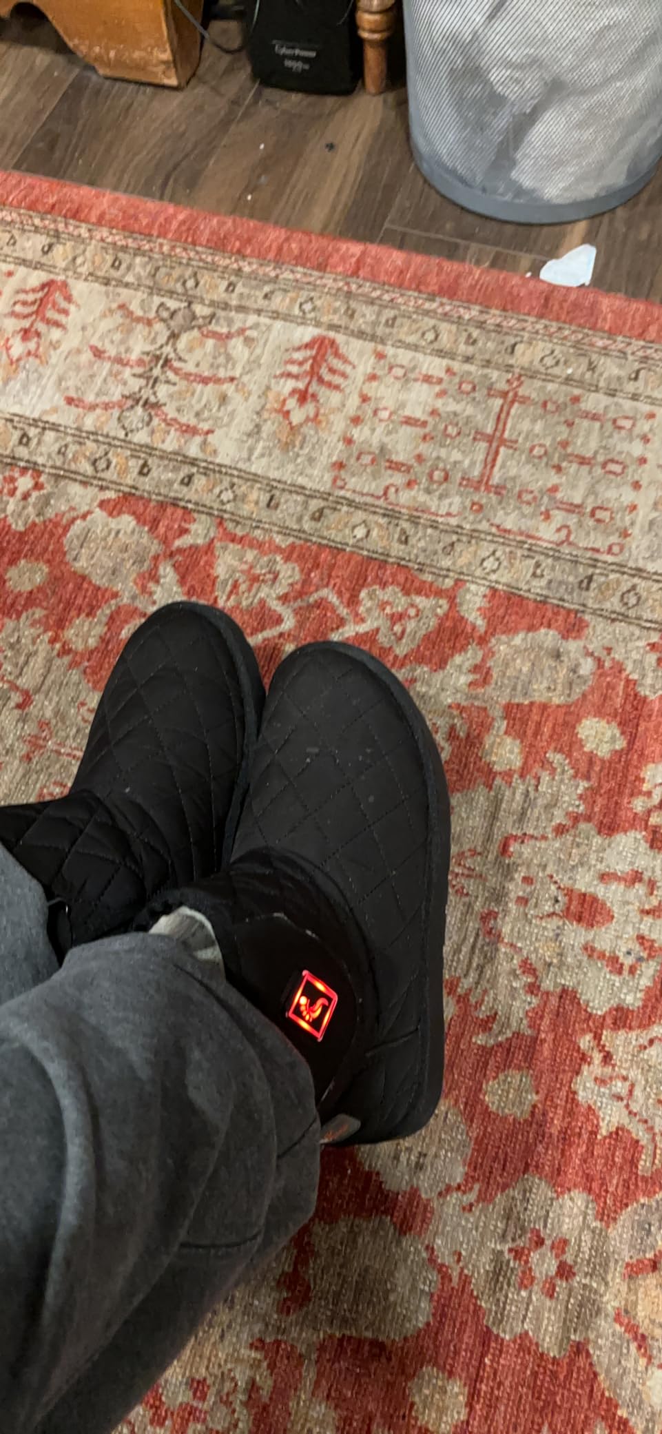 Heated Slipper Boot for Men and Women - Upgraded 2024 Edition Rechargeable Foot Wear with 3 Temperature Settings Keep Feet Warm up to 11 Hours Unisex customer photo 1