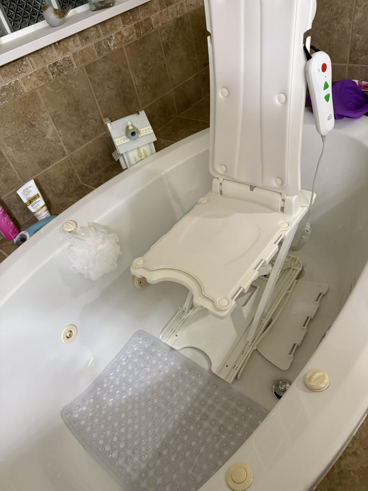 BathLyft (& Floor Lift), Lightweight, Battery-Operated w Remote, Reclining 53 Degree Support, FSA HSA Eligible customer photo 1
