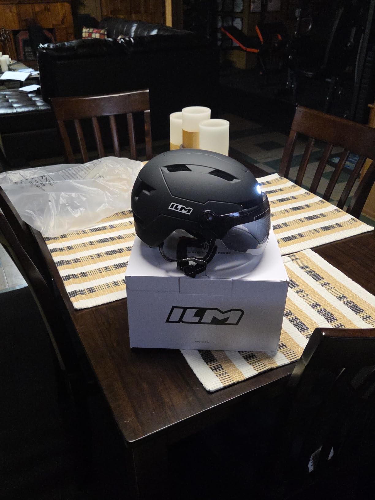 ILM Adult Bike Helmet with LED Front Back Light Bicycle Helmets E3-10L customer photo 2