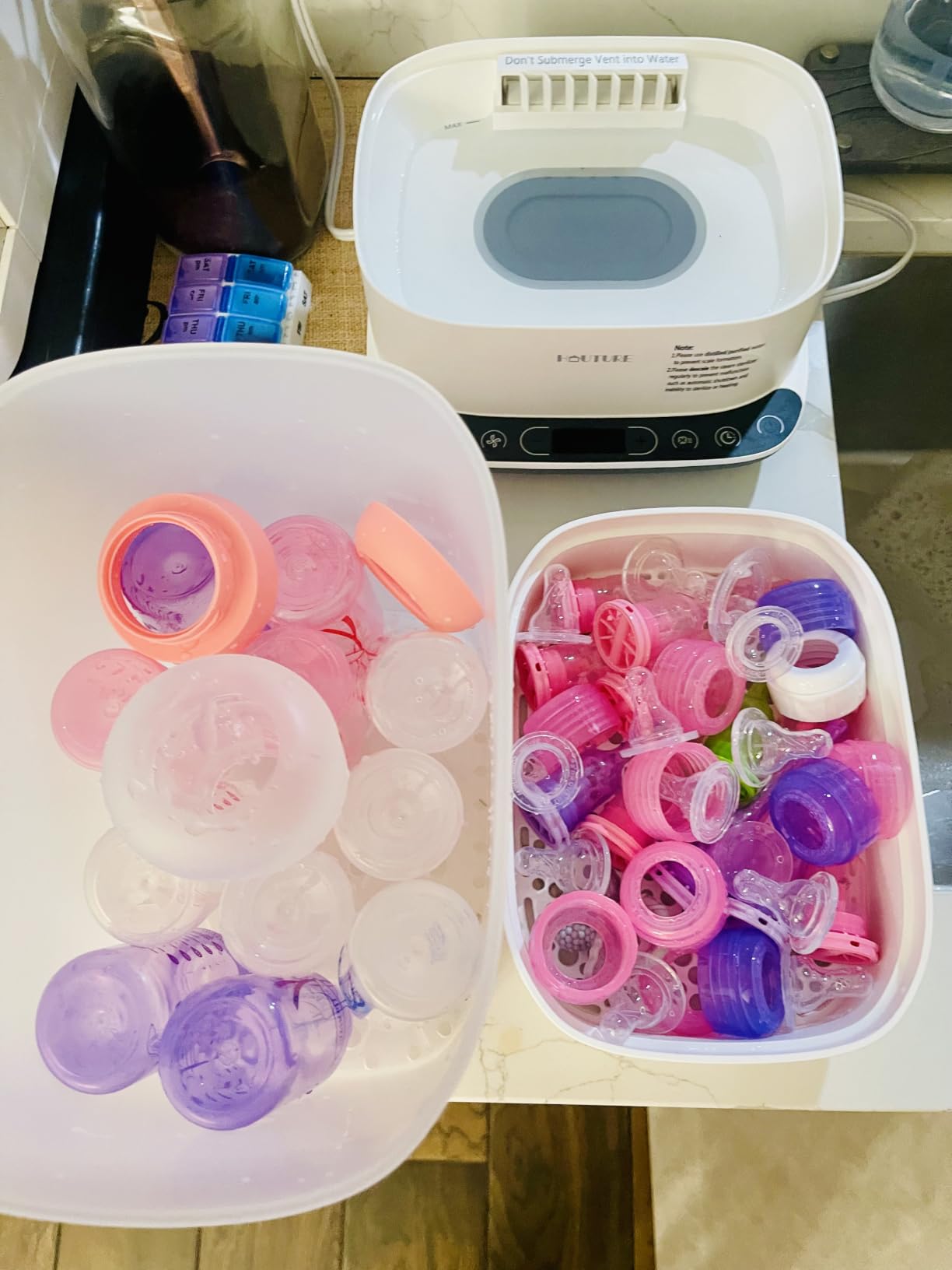 HAUTURE 6-in-1 Baby Bottle Sterilizer and Dryer, Large Capacity | 10 Bottles Capacity, Esterilizador de Biberones, Electric Steam Sanitizer for Baby Bottles, Breast Pump Parts & Pacifiers customer photo 2