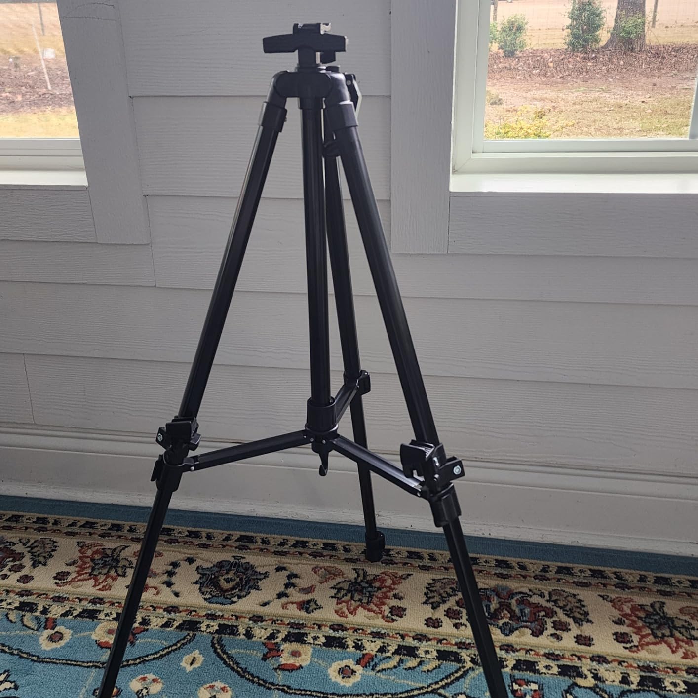 RRFTOK Easel Stand for Painting and Sign, Adjustable 17-66 Inch | Portable aluminum tripod art easel for display stand, poster stand, canvas holder, adults, floor use and carry bag customer photo 1