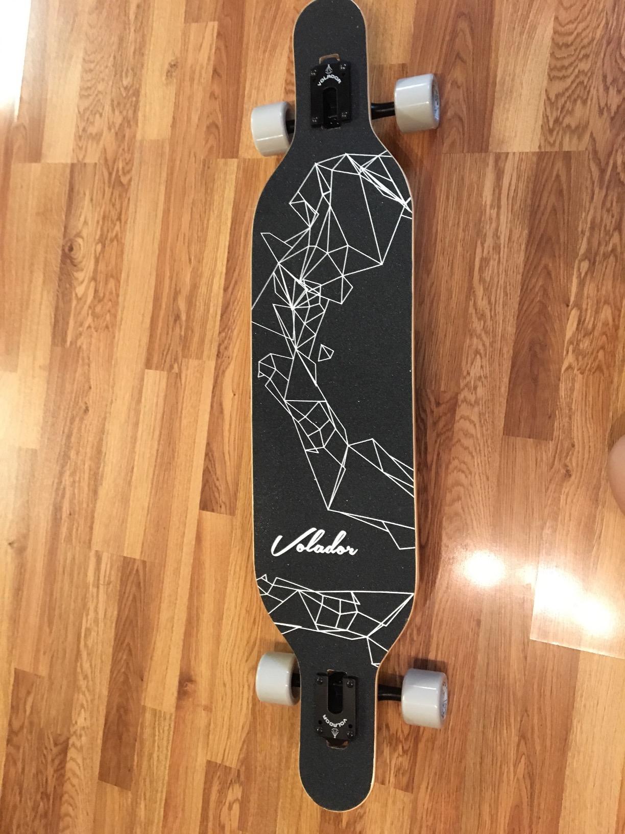 VOLADOR Urban Freeride Pro Longboard| Adaptive Cruiser 42inch| North America Maple| Camber Concave Drop Through Longboard Complete| Setup for Urban Commuting customer photo 1