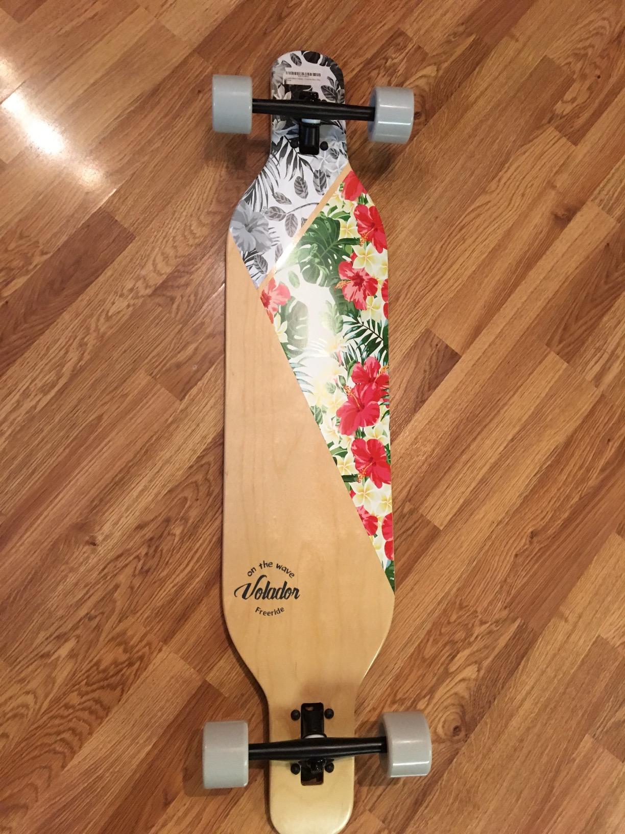 VOLADOR Urban Freeride Pro Longboard| Adaptive Cruiser 42inch| North America Maple| Camber Concave Drop Through Longboard Complete| Setup for Urban Commuting customer photo 2