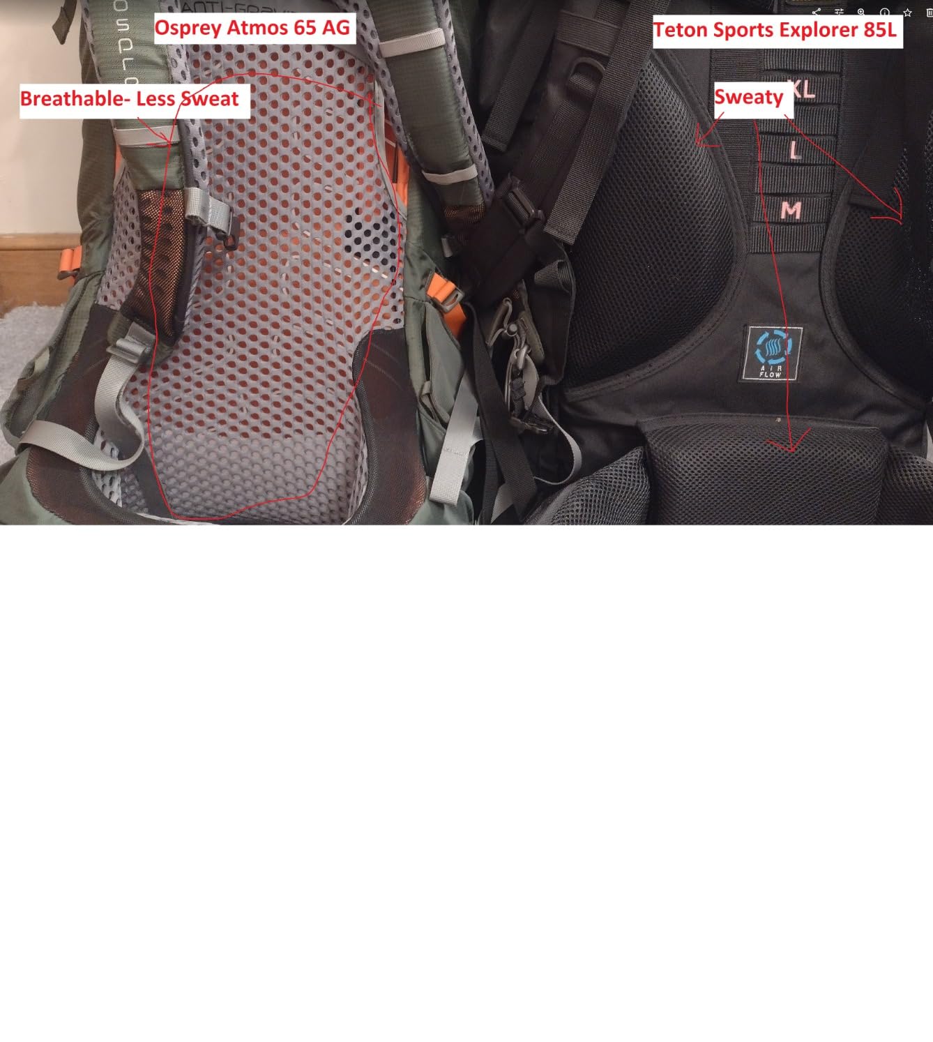 Teton 65L Explorer Internal Frame Backpack for Hiking, Camping, Backpacking, Rain Cover Included, Graphite customer photo 1
