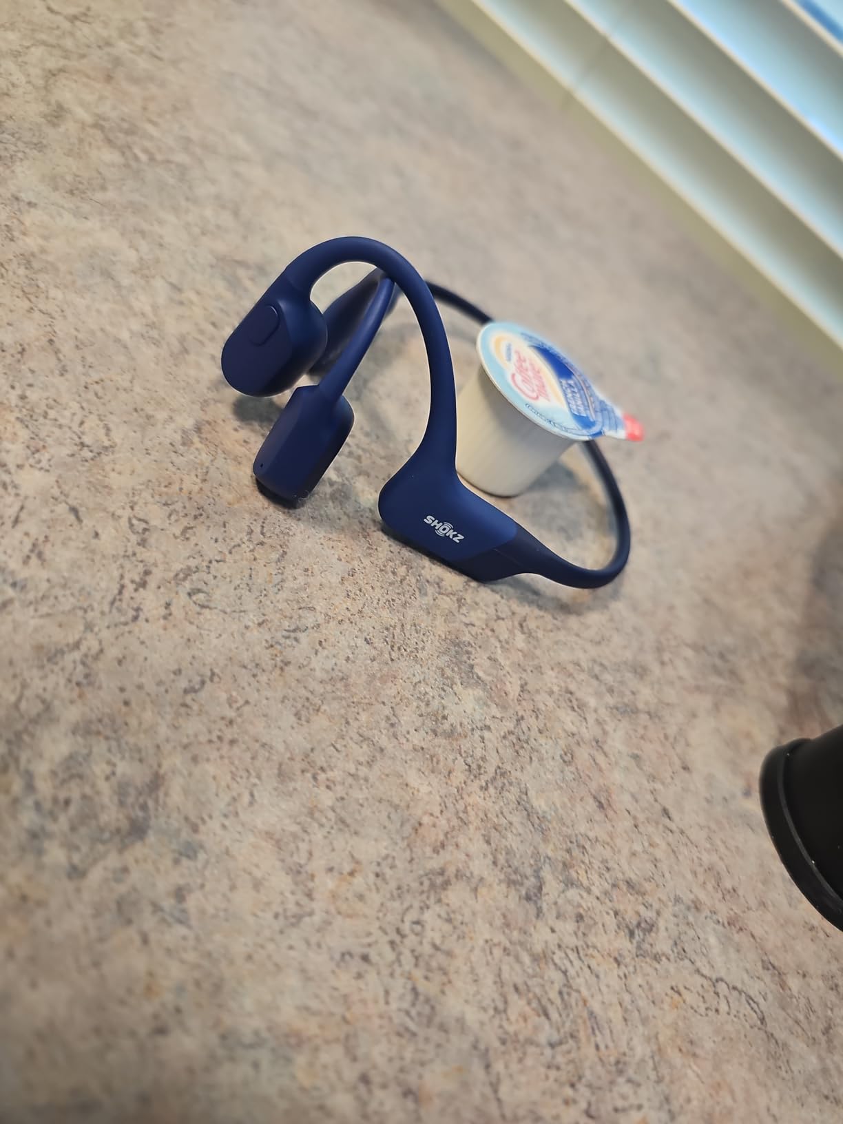 SHOKZ OpenRun Mini Bone Conduction Open-Ear Bluetooth Headphones, Black | Bundle with Sweat Headband; Open ear comfort; Lightweight & Secure fit; IP67 water resistance; 8H battery; Running/Cycling customer photo 1