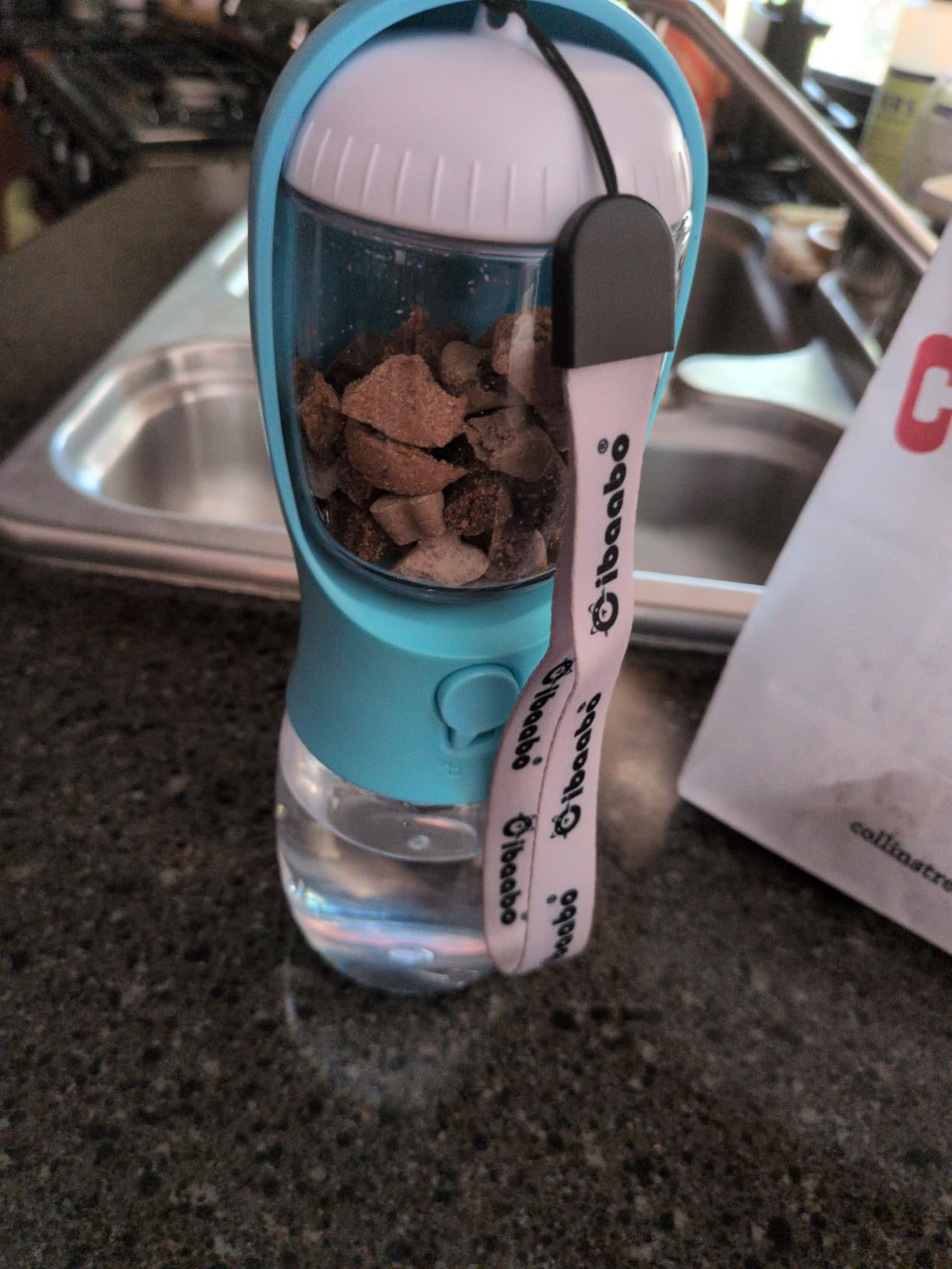 Cibaabo Dog Water Bottle Portable with Food Container & Filter for Travel | Feeding & Hydration | Travel Water Bowl | Portable Pet Dispenser | Dog Gifts | Puppy Essentials | for Hiking Camping Beach customer photo 2