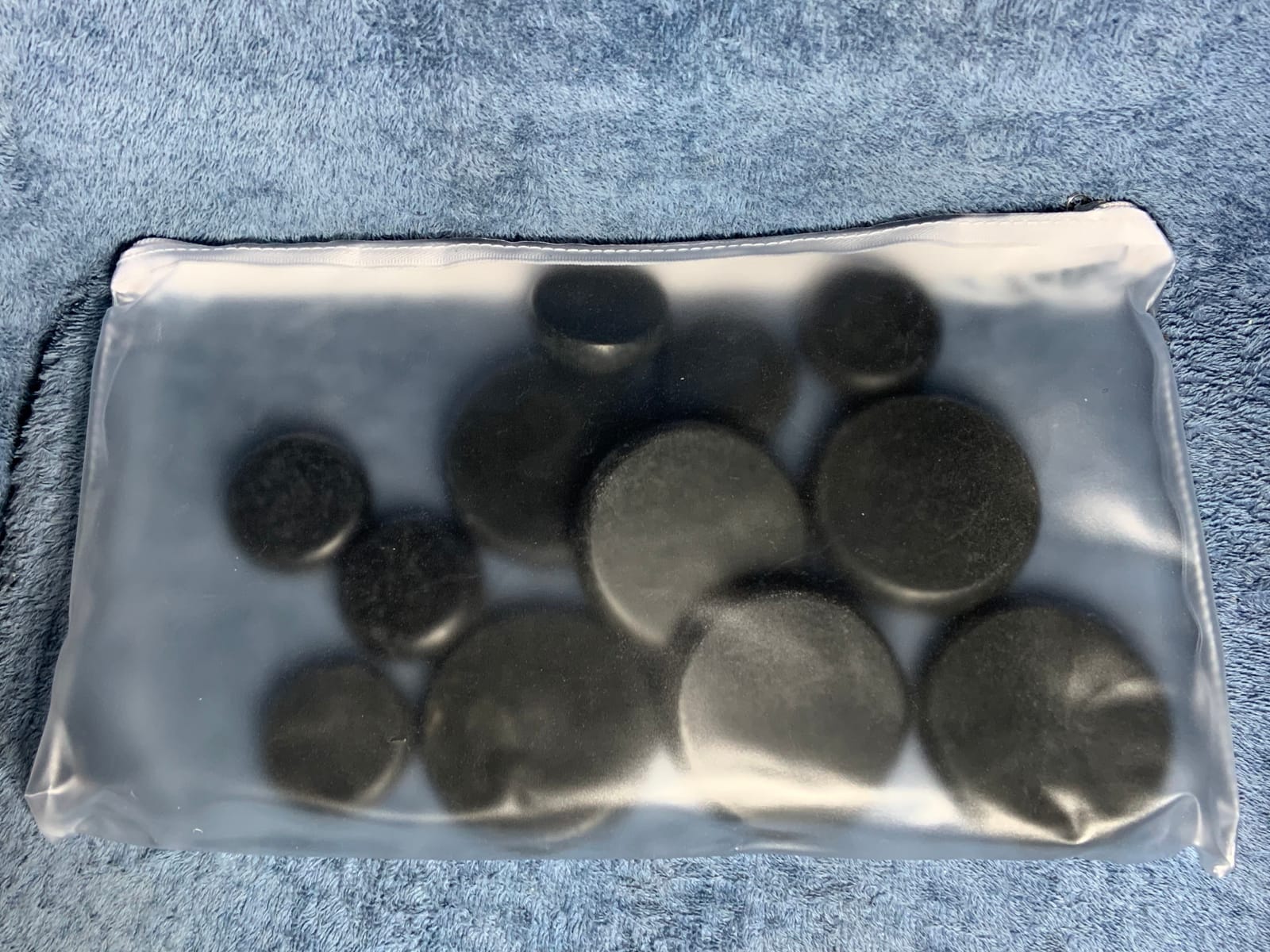 Portable Hot Massage Stone Warmer Set with 12 PCS Basalt Stones/Hot Rocks Massage Stone Kit with Heater Bag for Relax Muscles Home Spa Warming Therapy Relaxing 110V (Small Size) customer photo 1