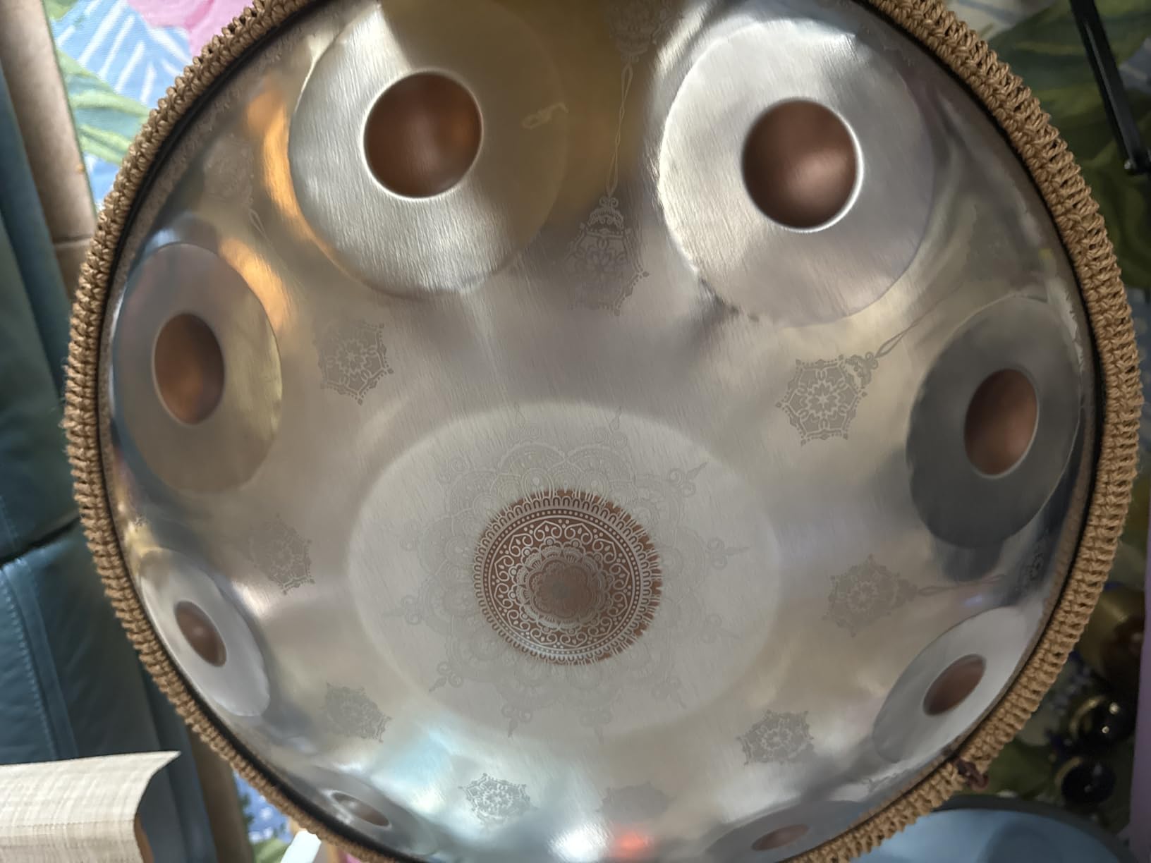 14 Inch 15 Notes D Major Steel Tongue Drum, Premium Adult's Music Hand Drum Instrument, Clean Clear Ethereal Sounds, Purple customer photo 2