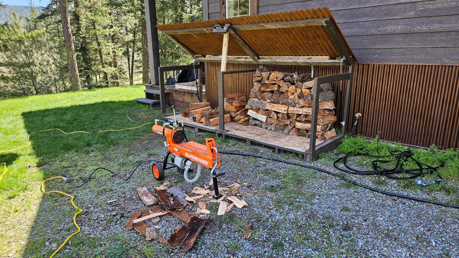 SuperHandy Hydraulic Log Splitter, 14 Ton, Portable Firewood Splitter customer photo 2