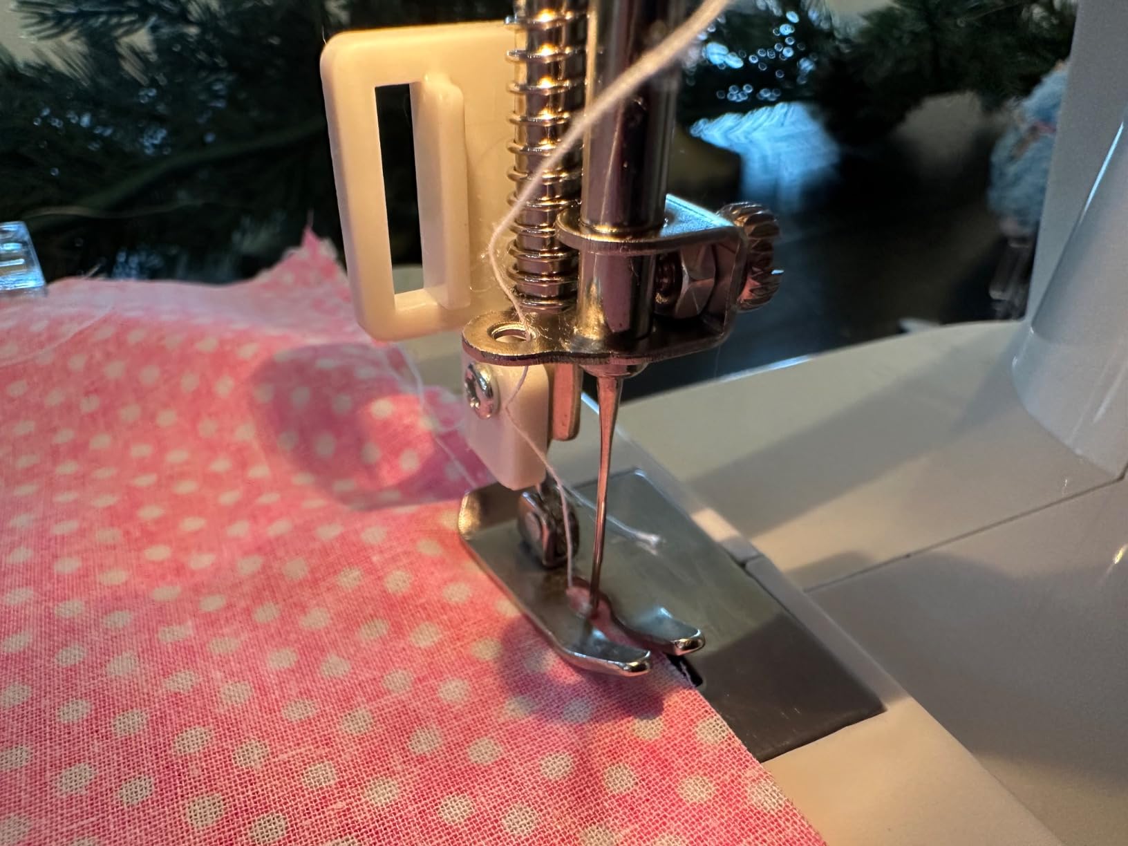 CraftBud Mini Sewing Machine for Beginners, Adults and Kids Sewing Machine | 122-Piece Sewing Kit Accessories, Portable, Dual Speed, Extension Table, Foot Pedal, Built-in Light, Guide Book & More, White customer photo 1