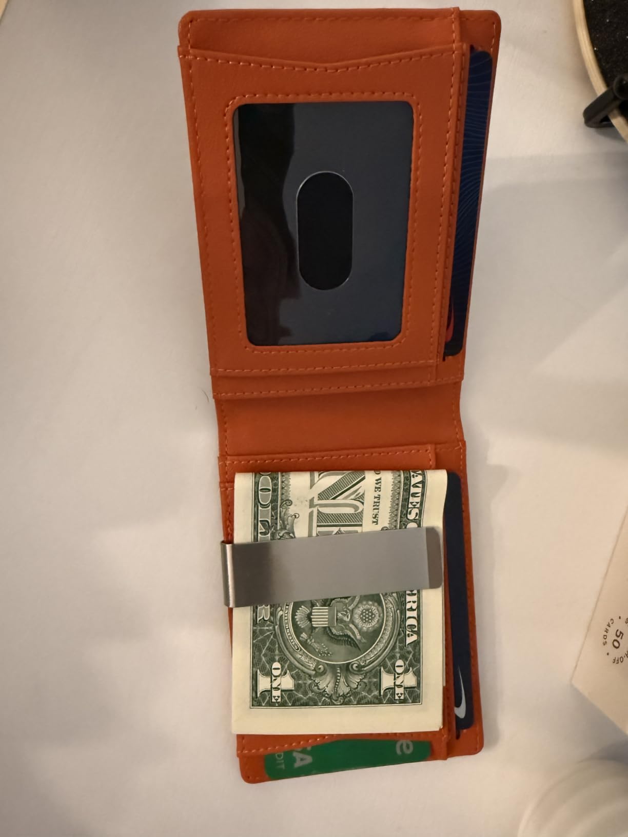 RUNBOX Slim Wallet for Men - RFID Blocking Leather Bifold with Money Clip | Minimalist Front Pocket Wallet Holds 11 Cards,Slim Thin Design,RFID Blocking Protection, Practical Birthday Gifts for Men customer photo 2
