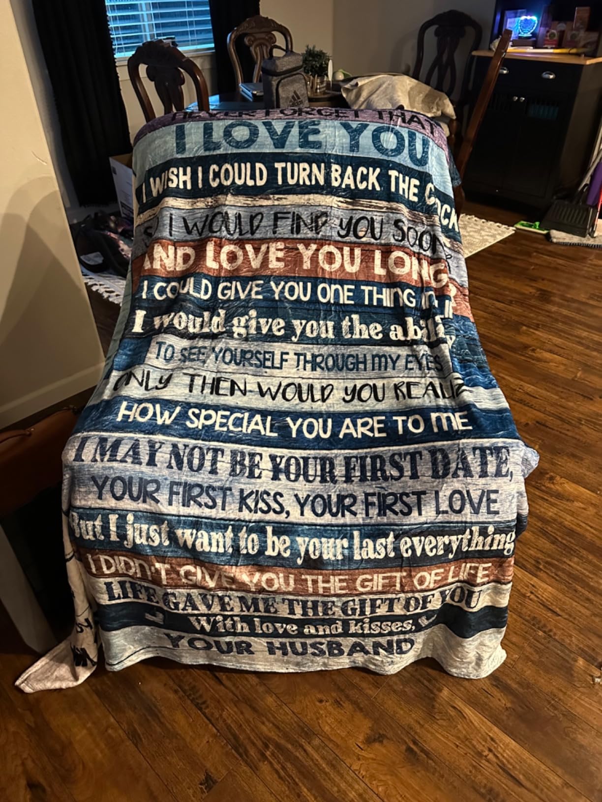 BASAO Anniversary Romantic Gift for Women, to My Wife Blanket from Husband | Wife Birthday Gift Ideas, Anniversary Wedding Gift for Her, Soft Flannel Throw Blanket for Couch Sofa Bed customer photo 1
