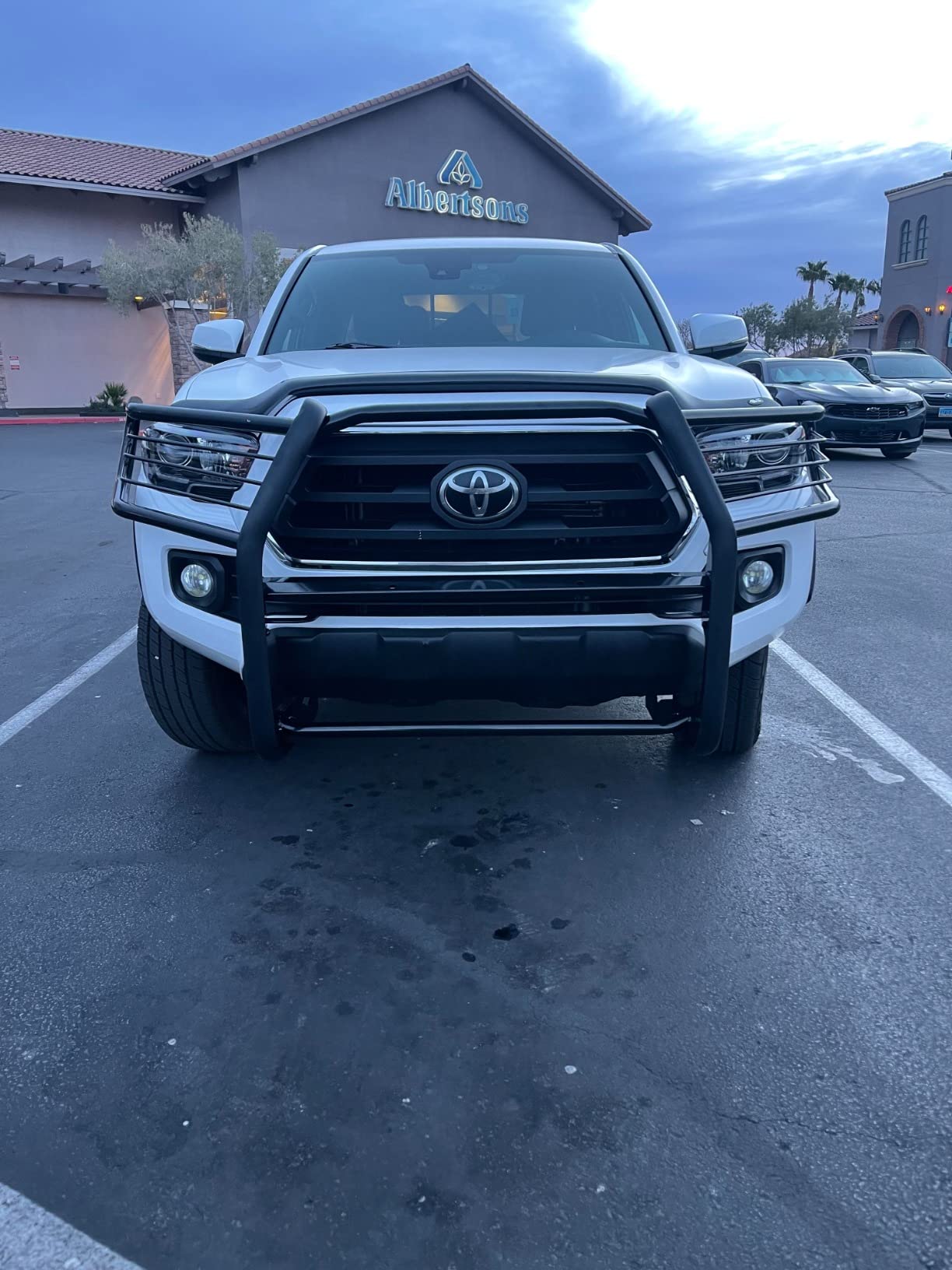 HECASA Brush Guard Bumper Grille Compatible with 2016-2023 Tacoma | Front;Compatible with 2016-2023 Toyota Tacoma Bull Bar Brush Push Bar Guard Protector; Powder Coated Black Steel Exterior customer photo 1