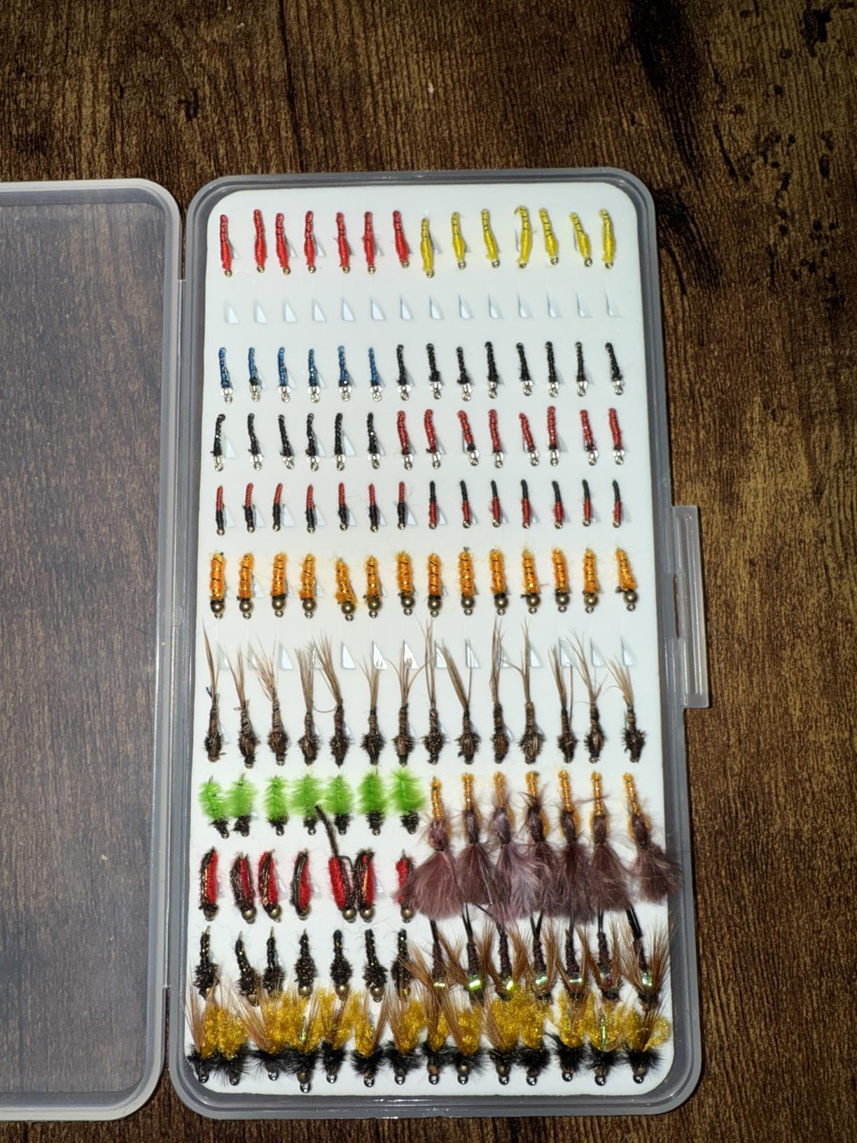 133pcs/Set Ultra-Thin Portable Nymph Scud Midge Flies Kit Assortment with Box Trout Fishing Fly Lures customer photo 1