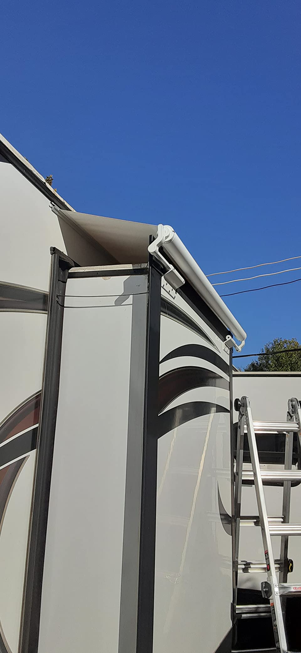 Awnlux Black Modular Slide Topper Awning Slide Out Protection for RVs, Travel Trailers, 5th Wheels, and Motorhomes -13' (12'7