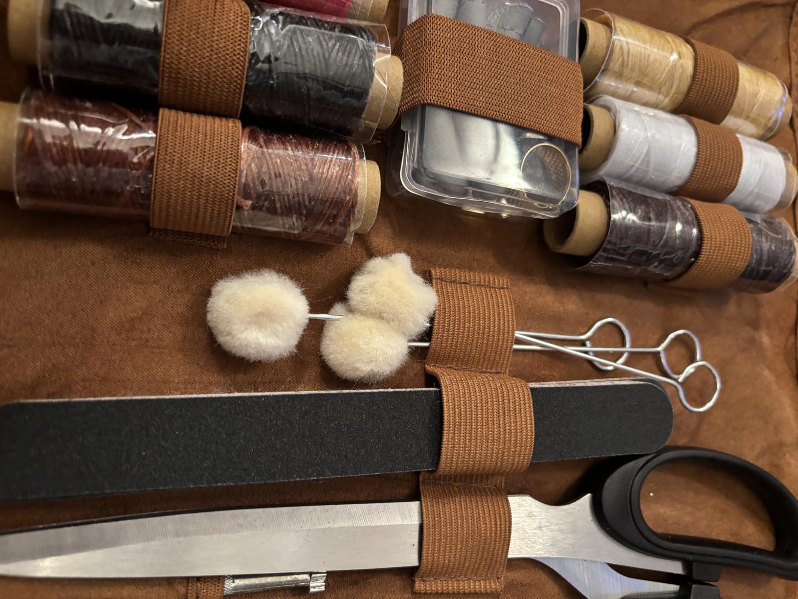 TLKKUE Leather Working Tools Leather Craft Tools for Carving Stamping | Sewing Punching Cutting with Custom Storage Bag Professional Tooling Kit for Crafting, Repair & DIY Projects customer photo 1