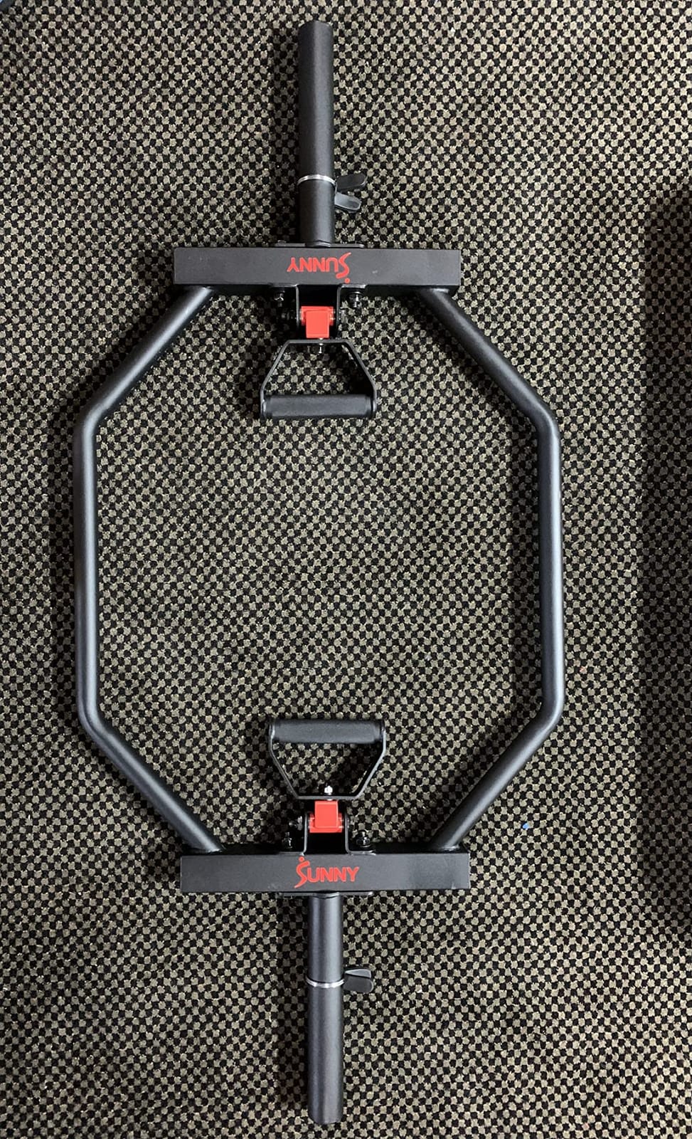 Sunny Health & Fitness Olympic Hex Trap Bar, Swivel Handles for Deadlifts | Fits 2