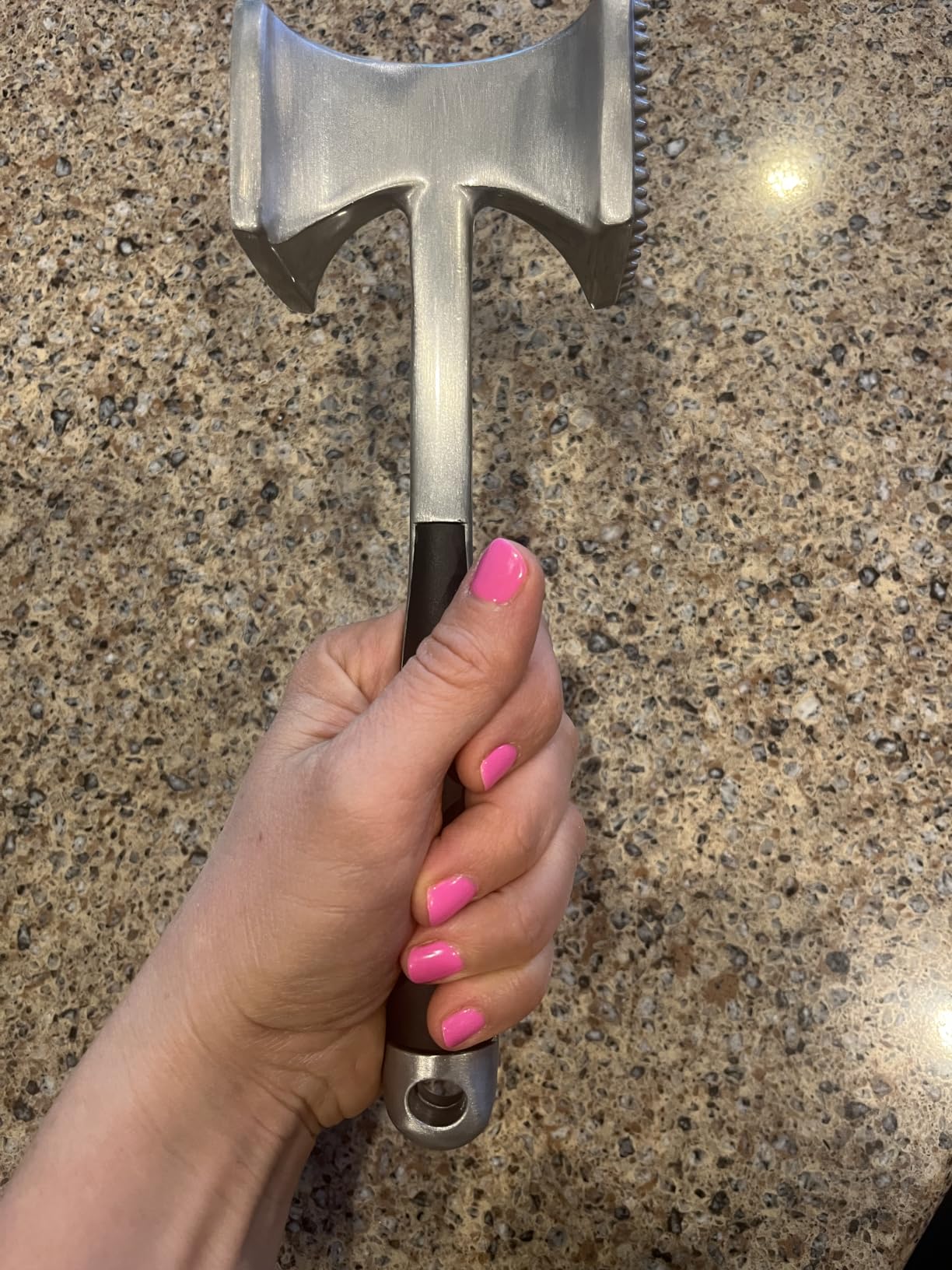 KITEXPERT Meat Tenderizer Hammer with Comfortable-Grip Handle, Dual-side Mallet for Kitchen, Heavy Duty Pounder For Tenderizing Steak, Beef and Fish customer photo 2