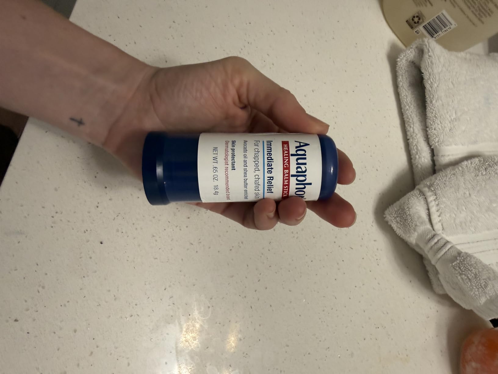 Aquaphor Healing Balm Stick, Skin Protectant, 0.65 OZ | Body Balm Protectant with Avocado Oil and Shea Butter for Chapped or Chafed Skin, Paraben and Fragrance Free customer photo 2