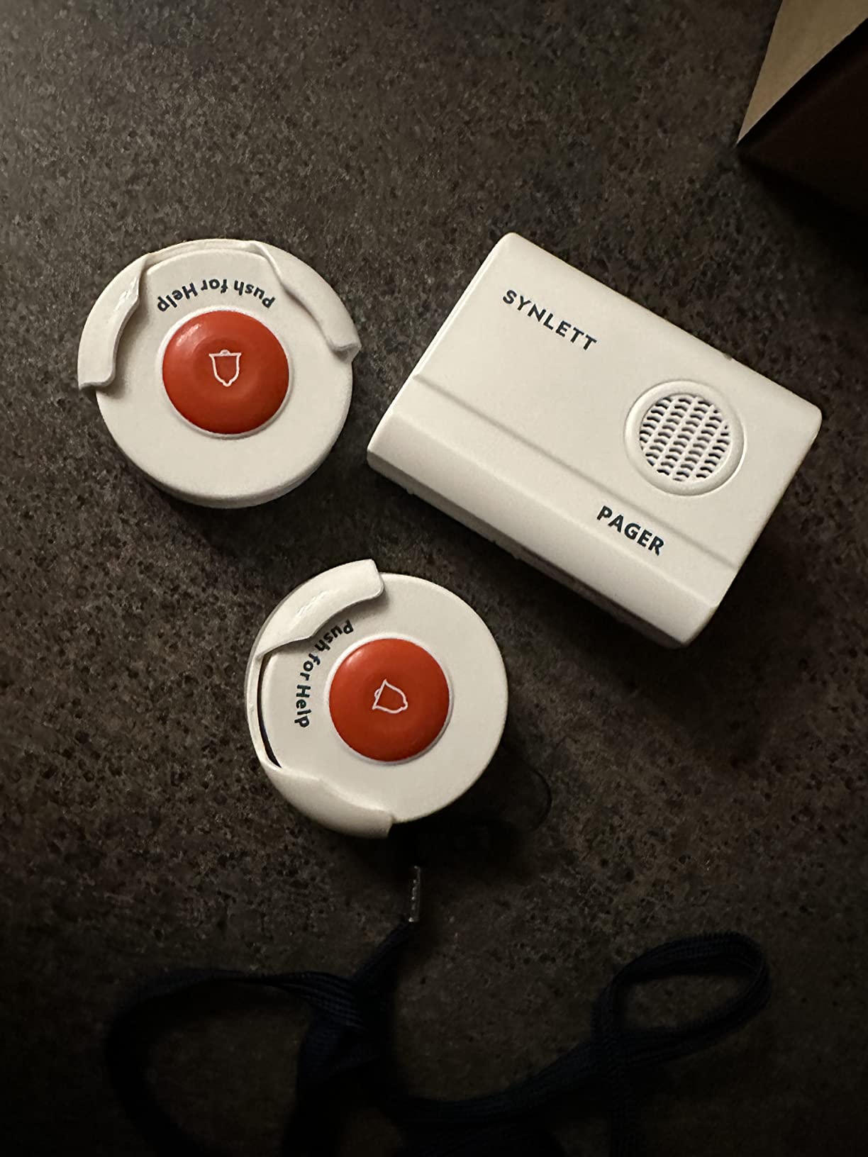 Caregiver Pager with 2 Wireless Call Buttons for Home Care | Portable battery-powered caregiver pager delivers reliable alerts when help is needed at home customer photo 1