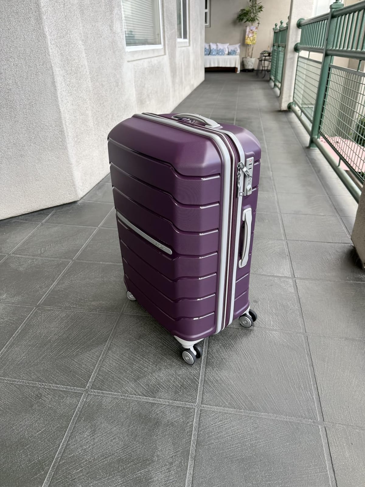 Samsonite Freeform Hardside Expandable with Double Spinner Wheels, Checked-Large 28-Inch, Dark Teal customer photo 2