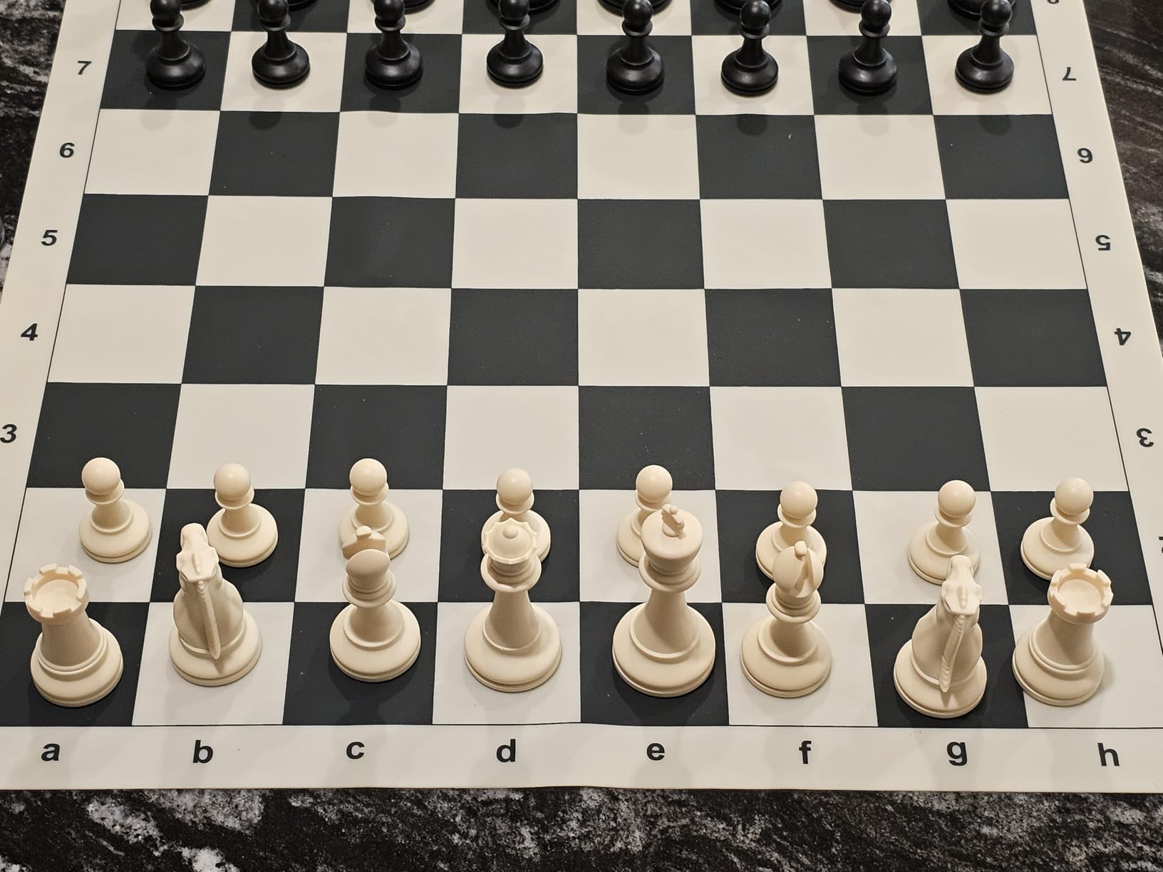 A&A Tournament Chess Set/ 20''x20'' Foldable Silicone Chess Board / 3.75'' King Height Plastic Quadruple Weighted Classic Staunton Pieces/Storage Bag for 6 Years Old - 2 Players customer photo 1