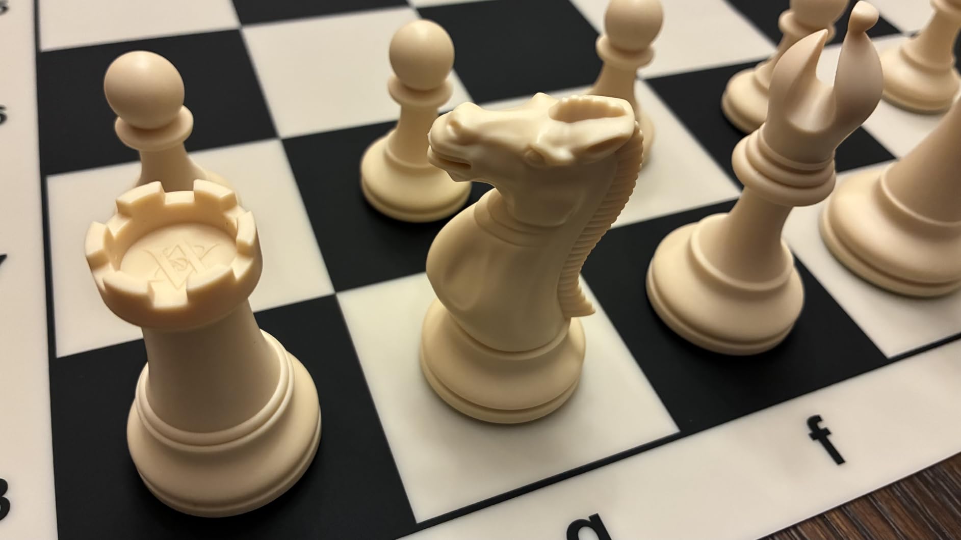 A&A Tournament Chess Set/ 20''x20'' Foldable Silicone Chess Board / 3.75'' King Height Plastic Quadruple Weighted Classic Staunton Pieces/Storage Bag for 6 Years Old - 2 Players customer photo 2