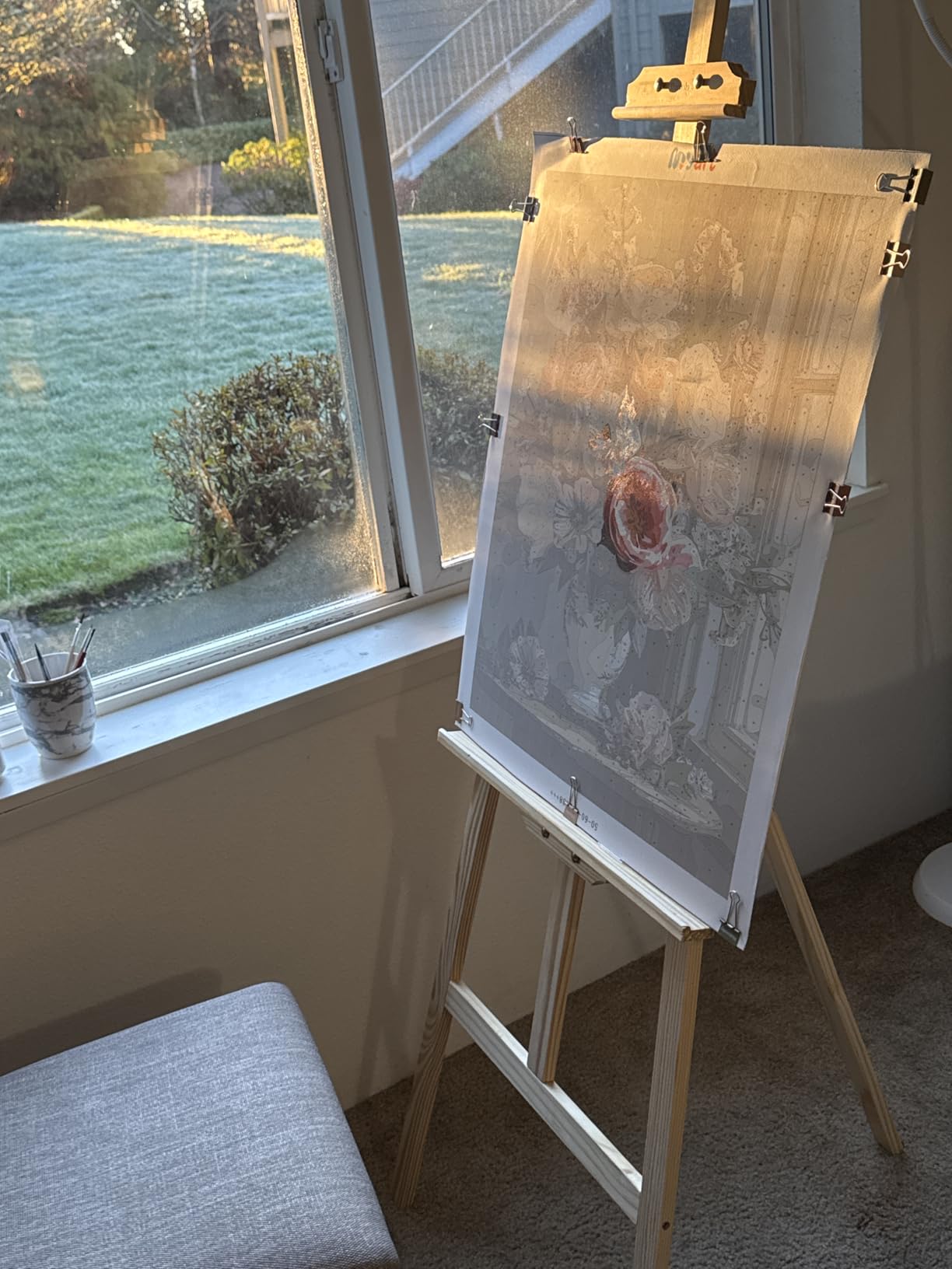 finenolo Wooden Easel Stand for Painting, 45