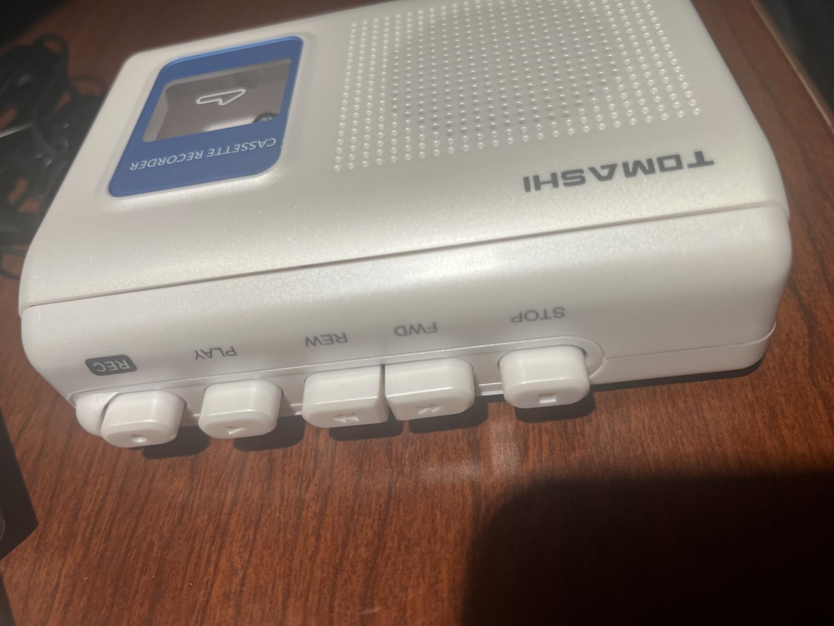 TOMASHI Portable Cassette Player Tape Recorder with Built-in Speaker, Microphone, Headphone Jack customer photo 2