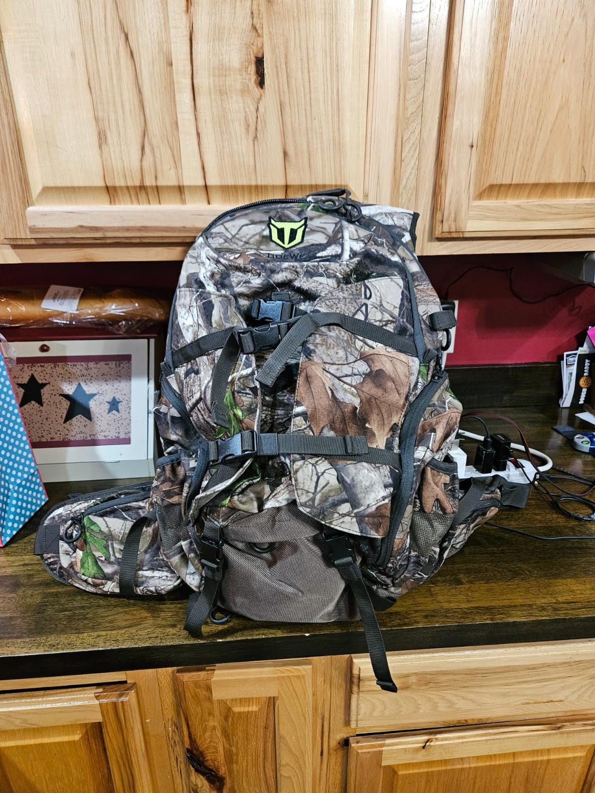 TIDEWE 40L Camo Backpack for Men, Waterproof Hiking Daypack with Rain Cover | Quiet Fabric, Multi-Pocket Organization, Breathable Back Panel, Hydration Compatible, Padded Shoulder Straps, Next Camo G2 customer photo 1