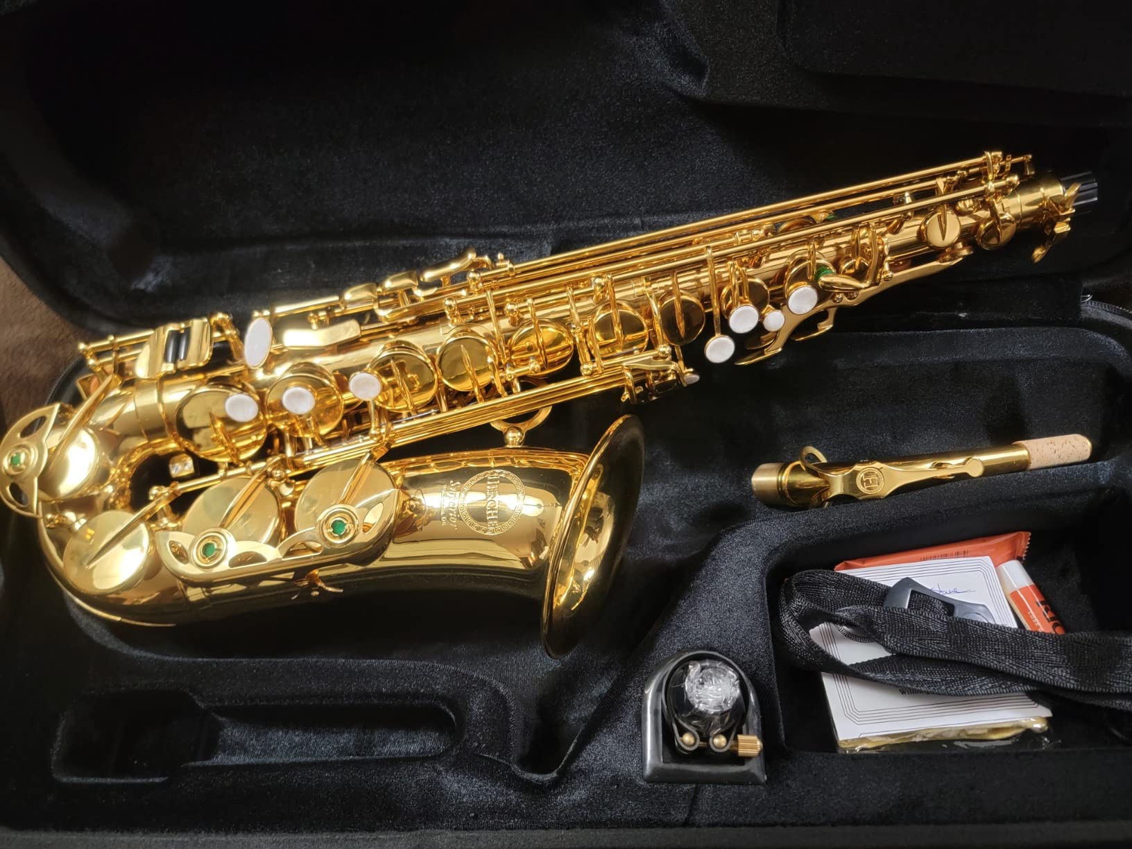 Saxophone Herche Superior Alto Saxophone X3 | Professional Instruments for All Levels | High F# Key | Educator Approved & Service Plan customer photo 2