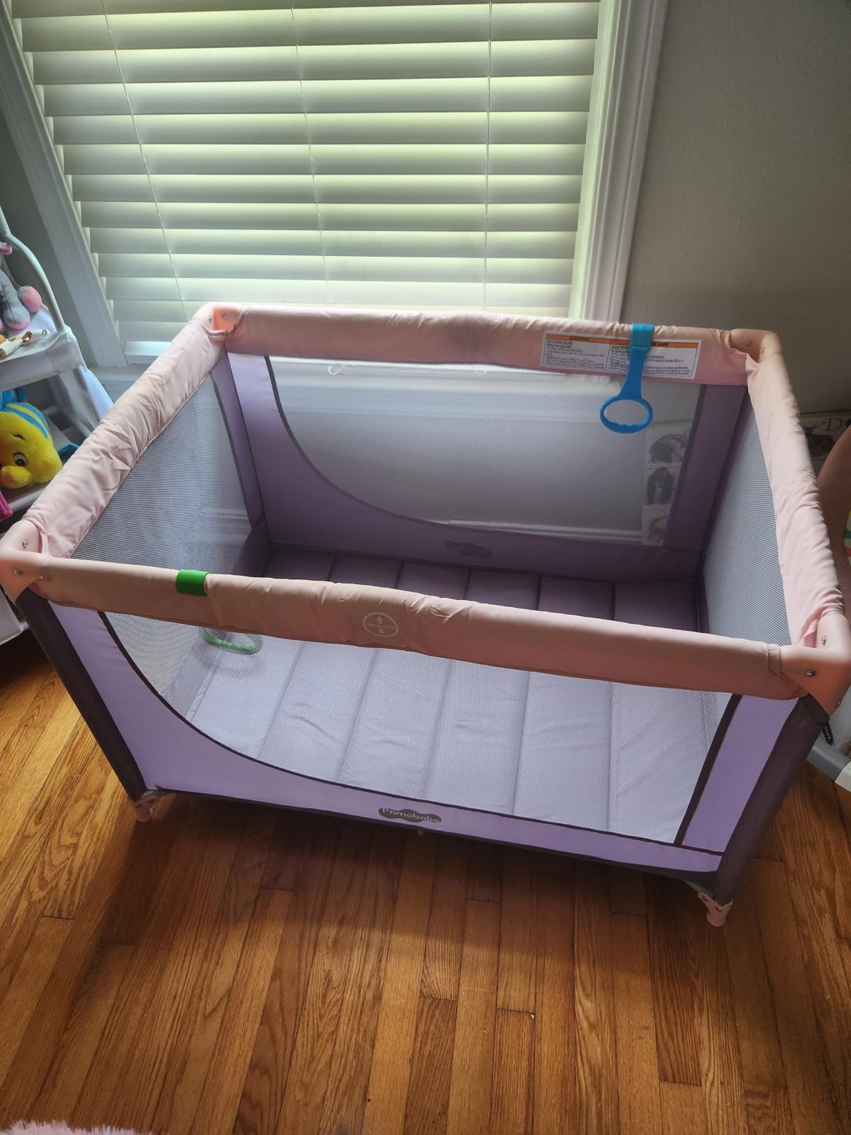 Pamo Babe Pack and Play Portable Crib Baby Playpen Foldable Playard for Infant Toddler with Mattress Pad, Lightweight Unisex Travel Crib Gray customer photo 1