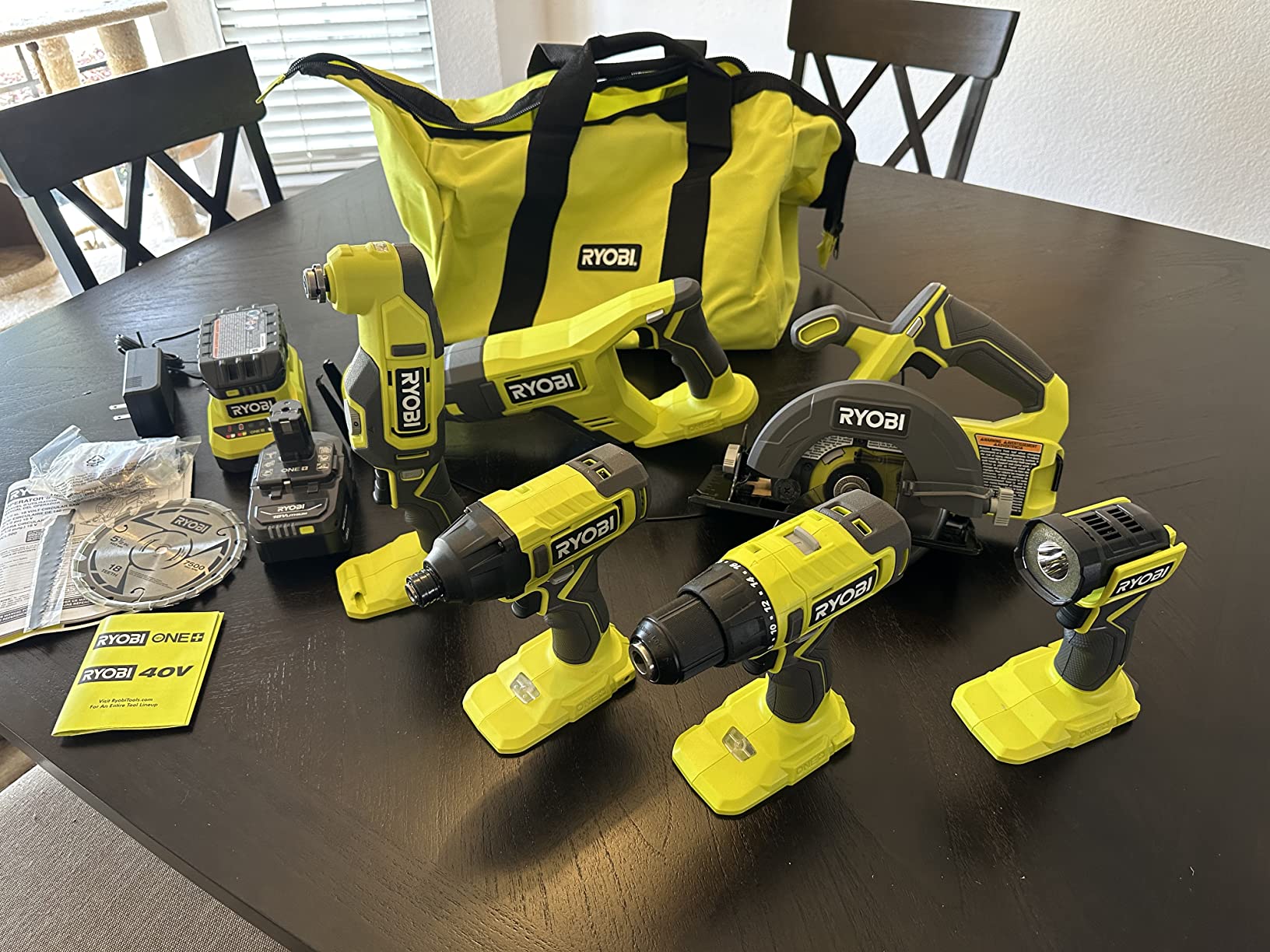 ONEAND 18V Cordless 6-Tool Combo KIT with 1.5 AH Battery, 4.0 AH Battery, and Charger customer photo 1
