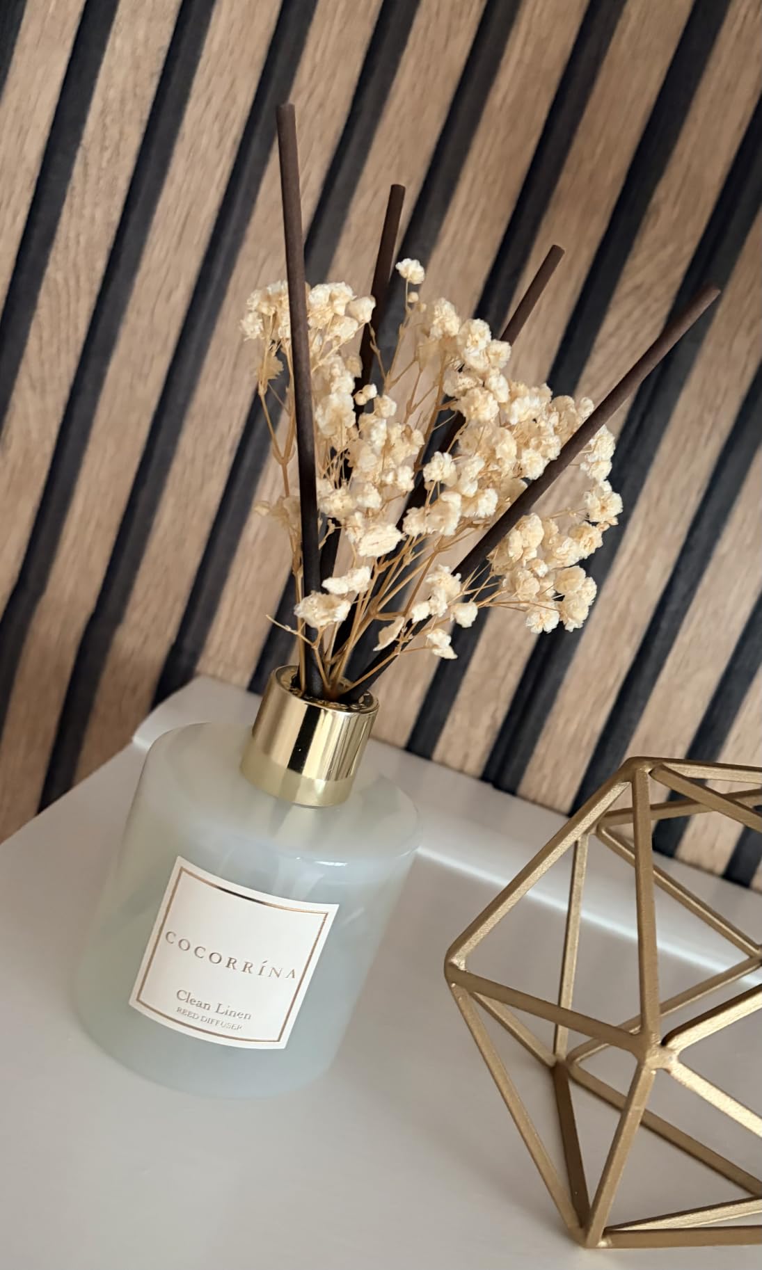 Cocorrina Reed Diffuser Set, Clean Linen 6.7 fl oz Scented Diffuser with Sticks Home Fragrance Reed Diffuser for Bathroom Shelf Decor customer photo 1
