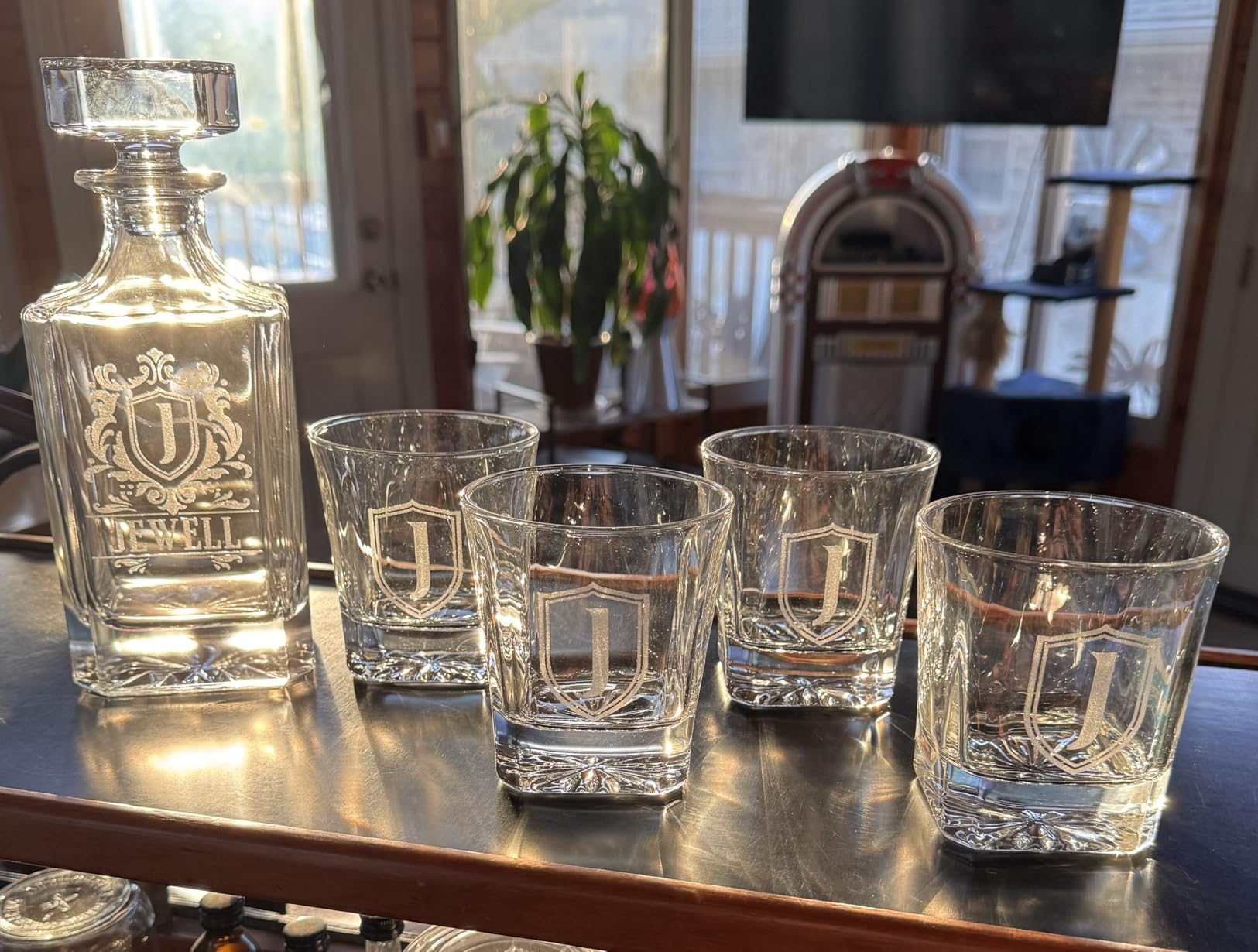 Personalized Whiskey Decanter Set - 5 Design Options - Custom Liquor 25 oz, 750ml Liquor Decanter w/Whiskey Glass Set Options, Birthday & Retirement Gifts for Men customer photo 1