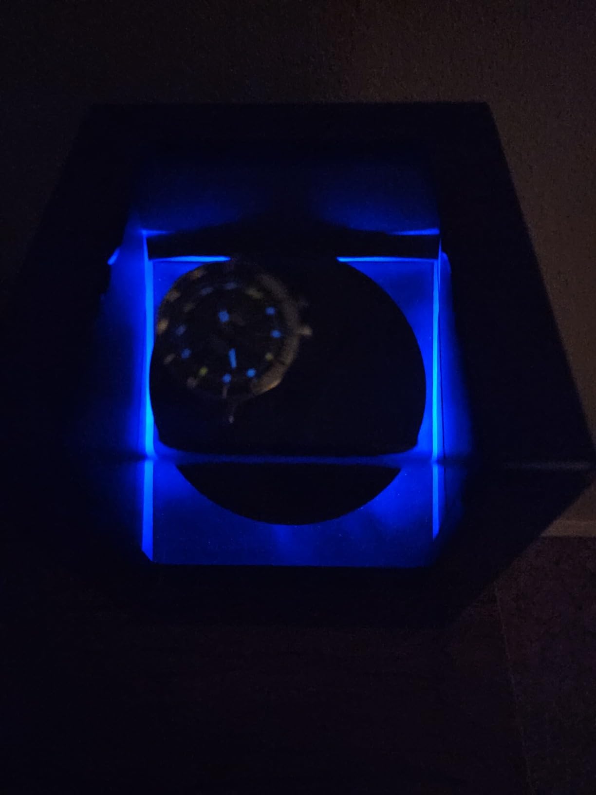 ANWBROAD Watch Winder for Automatic Watches Double Automatic Watch Winder | Super Quiet Motor, Flexible Watch Pillows LED Backlight Wooden Watch Winder Box, 4 Modes Battery or Type-C Adapter UJWW001Y customer photo 2