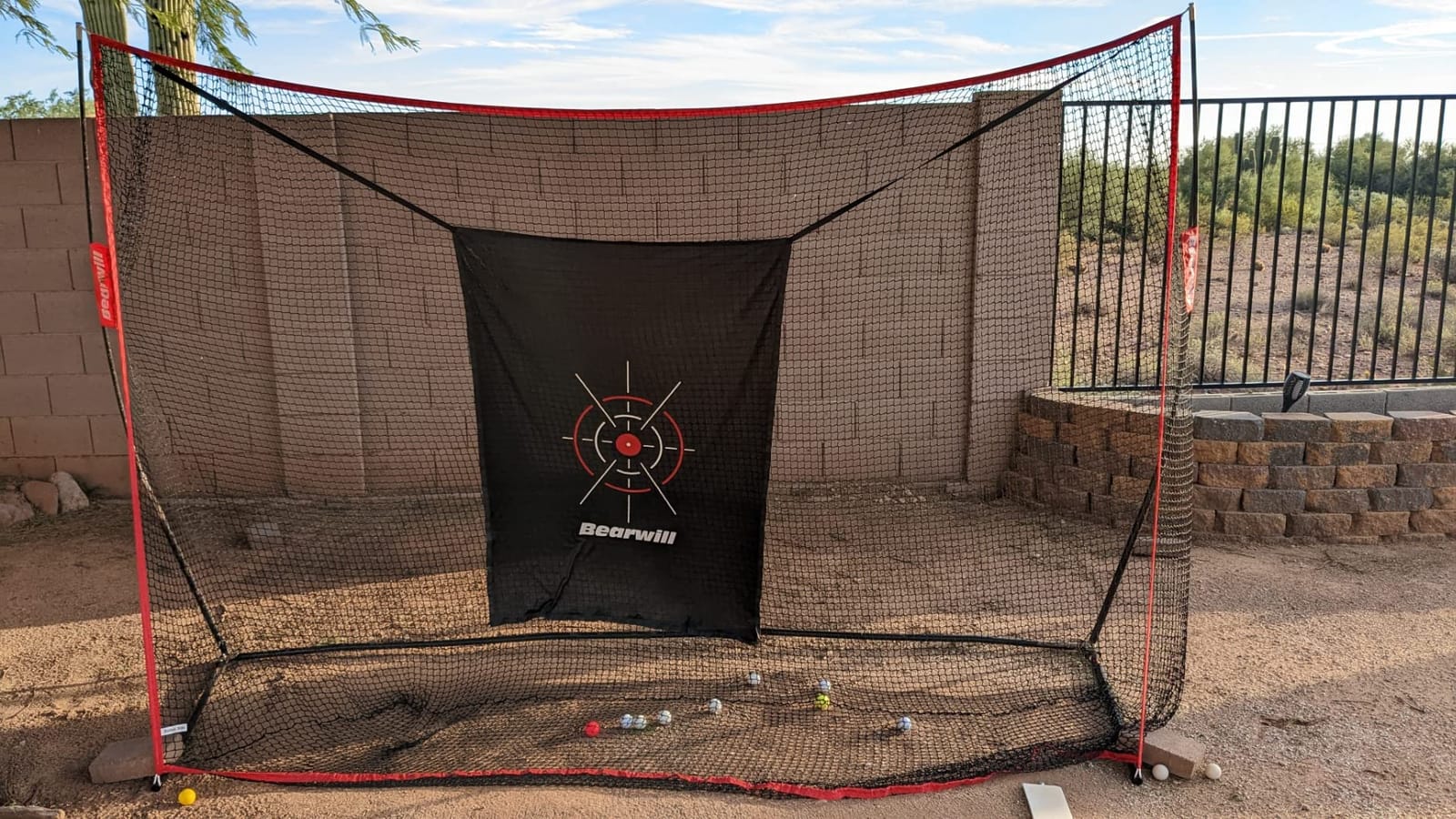 Golf Net, 10x7ft Heavy Duty Golf Practice Nets with Mat for Indoor Outdoor | Golf Hitting Nets with Target Cloth, 7 Tees, 6 Balls for Backyard Driving Chipping Training customer photo 2