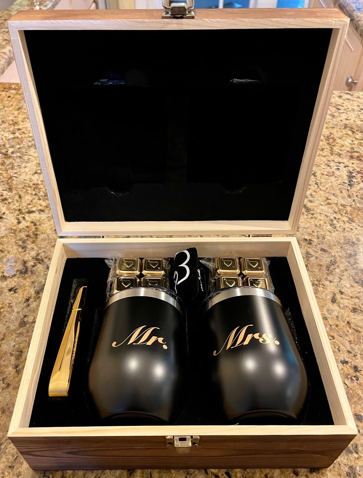Unique Engagement for Couples - Engagement Wine Tumbler Gift Set - 'To The Beautiful Couple', Bridal Shower Set for Her - Wedding Set for Couple - Mr and Mrs Tumbler Set customer photo 1